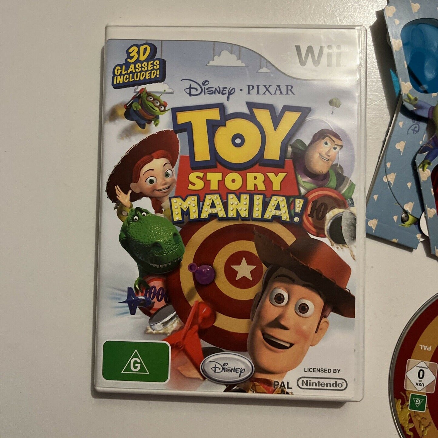 Toy Story Mania! Game Nintendo Wii Disney Pixar PAL With Manual & 3D Glasses