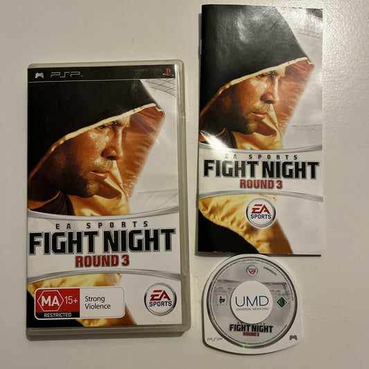 Fight Night Round 3 III Sony PSP playstation portable Game + manual