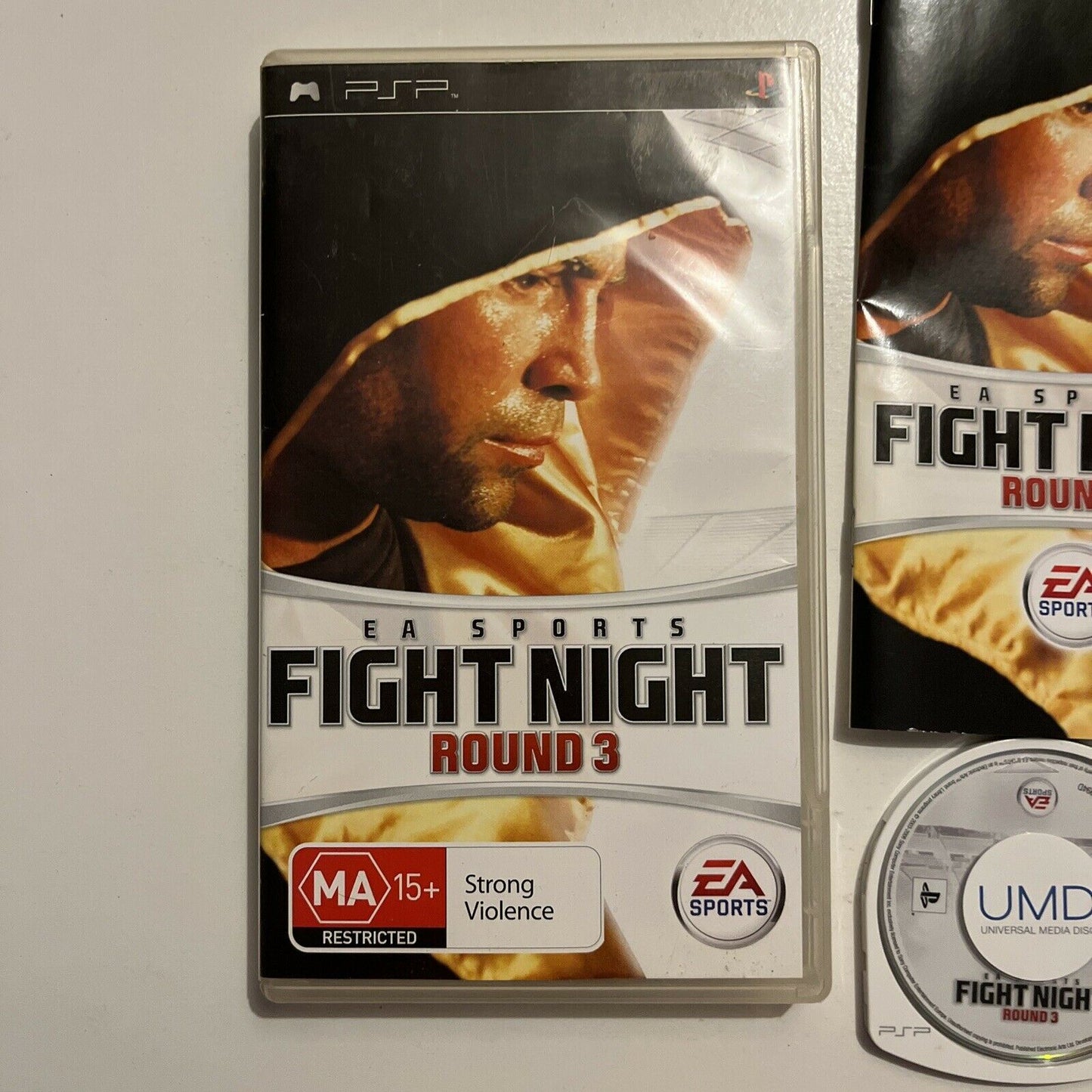 Fight Night Round 3 III Sony PSP playstation portable Game + manual