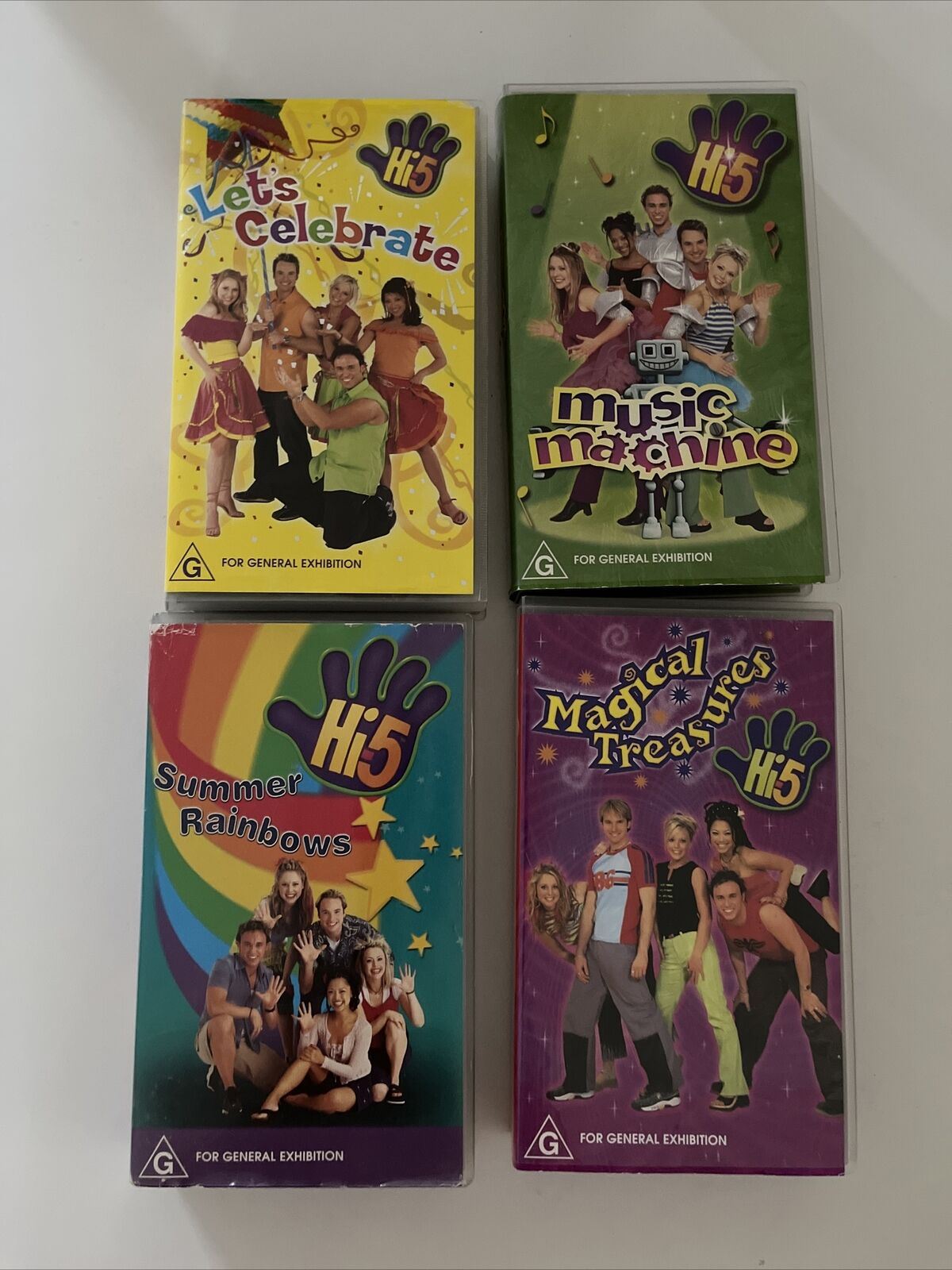 4x Hi-5 VHS: Summer Rainbows / Magical Treasure / Music Machine / Lets ...