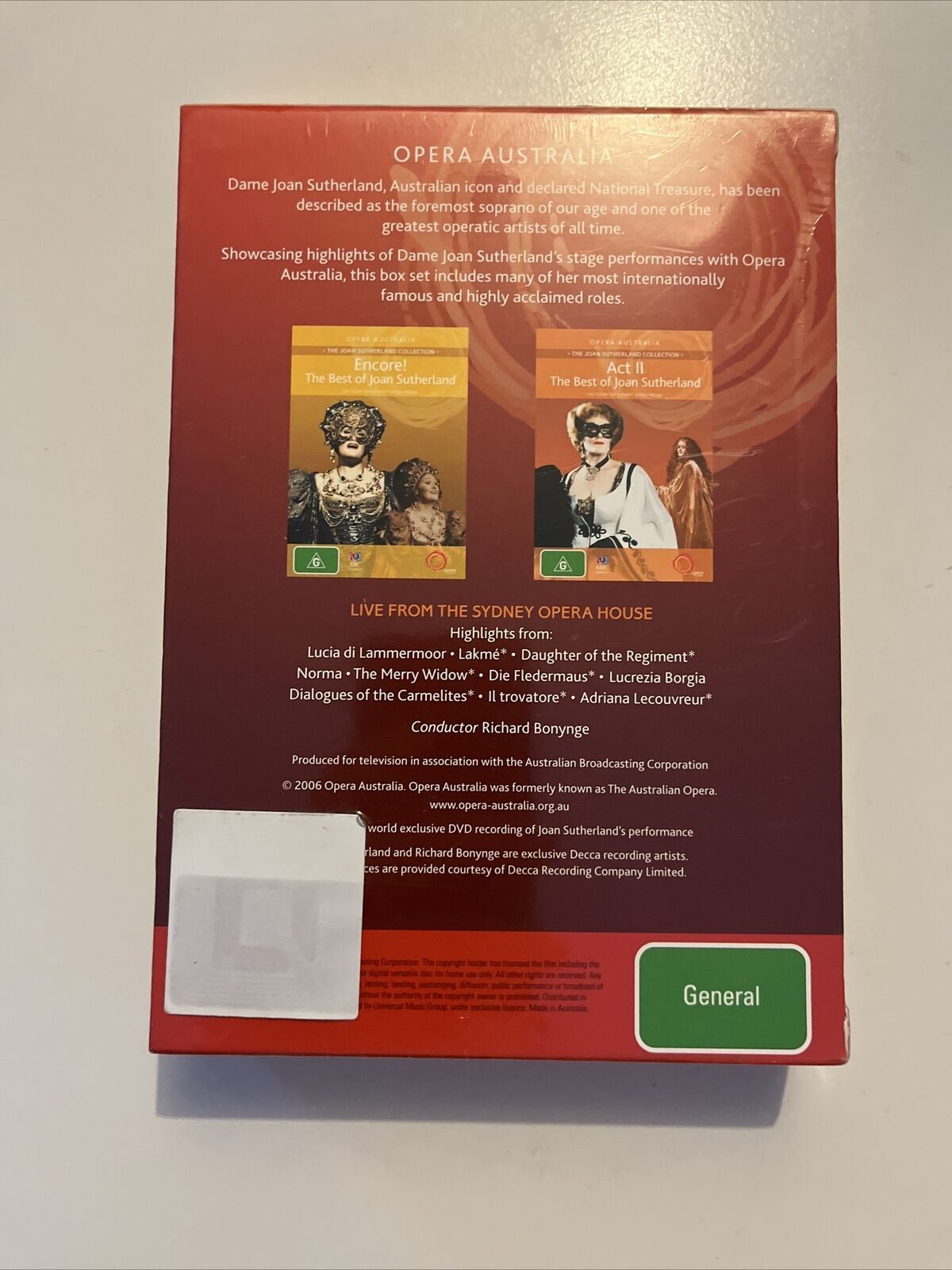 *New Sealed* Opera Australia - The Best Of Joan Sutherland (DVD, 2006) Region 4