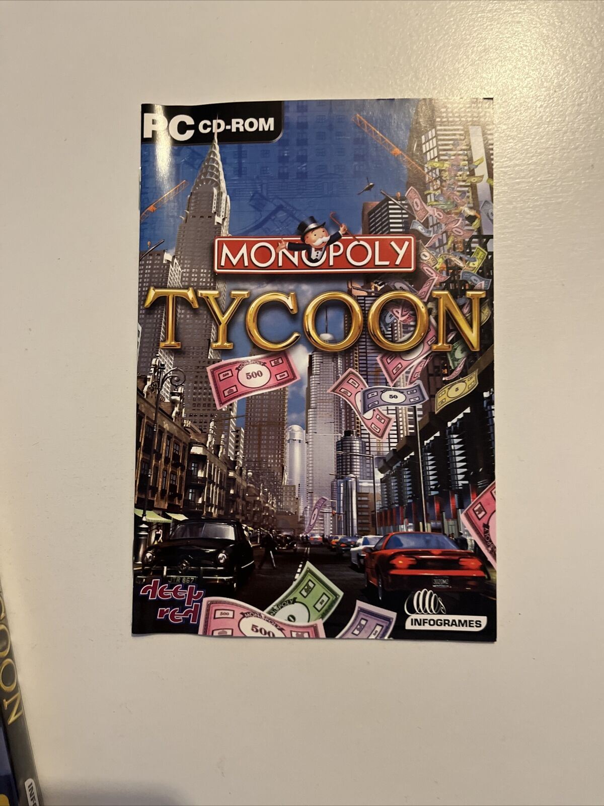 Monopoly Tycoon PC CDROM Game 2001 Vintage Infogrames Interactive Manual Retro