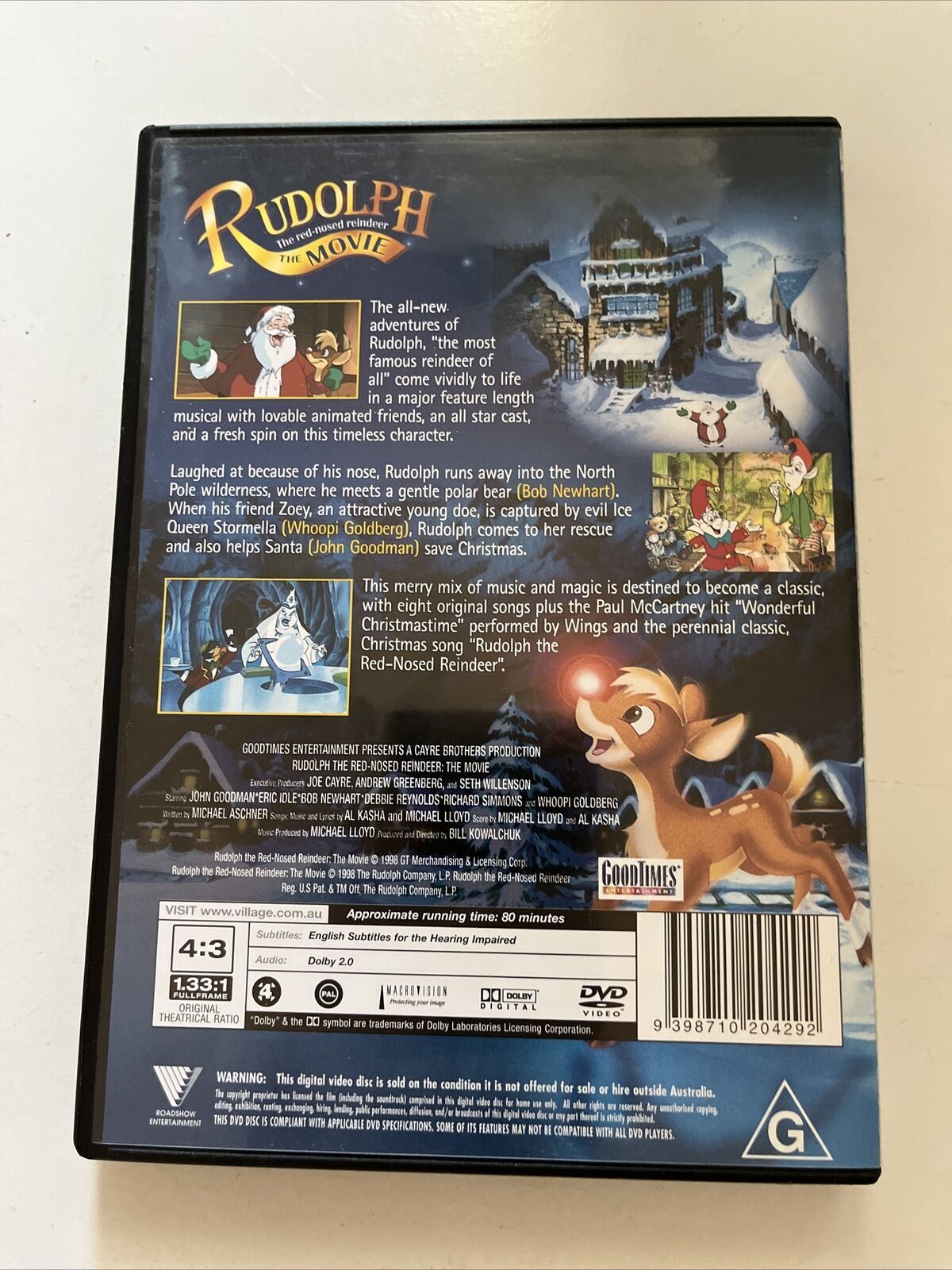 Rudolph The Red Nosed Reindeer - The Movie (DVD, 2002)