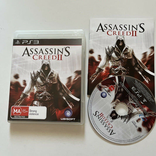 Assassin's Creed II (Sony PlayStation 3, 2009) With Manual