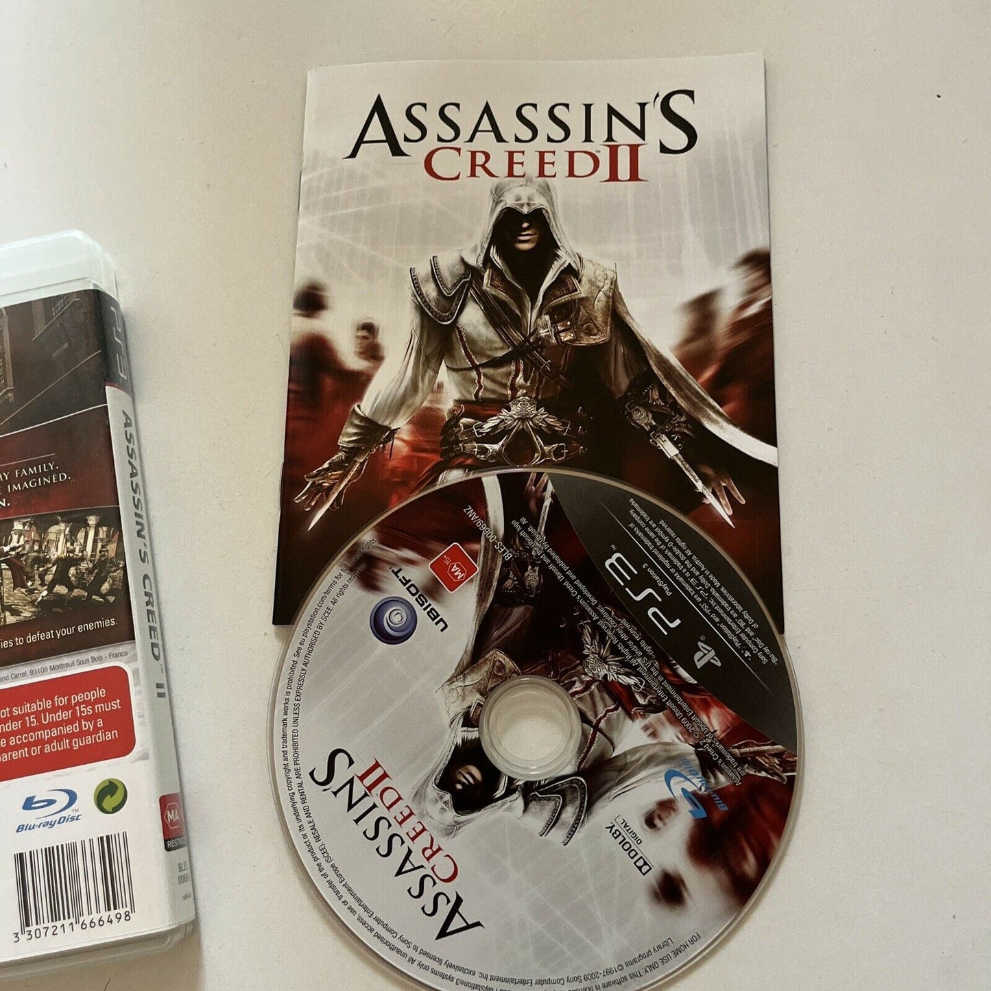 Assassin's Creed II (Sony PlayStation 3, 2009) With Manual