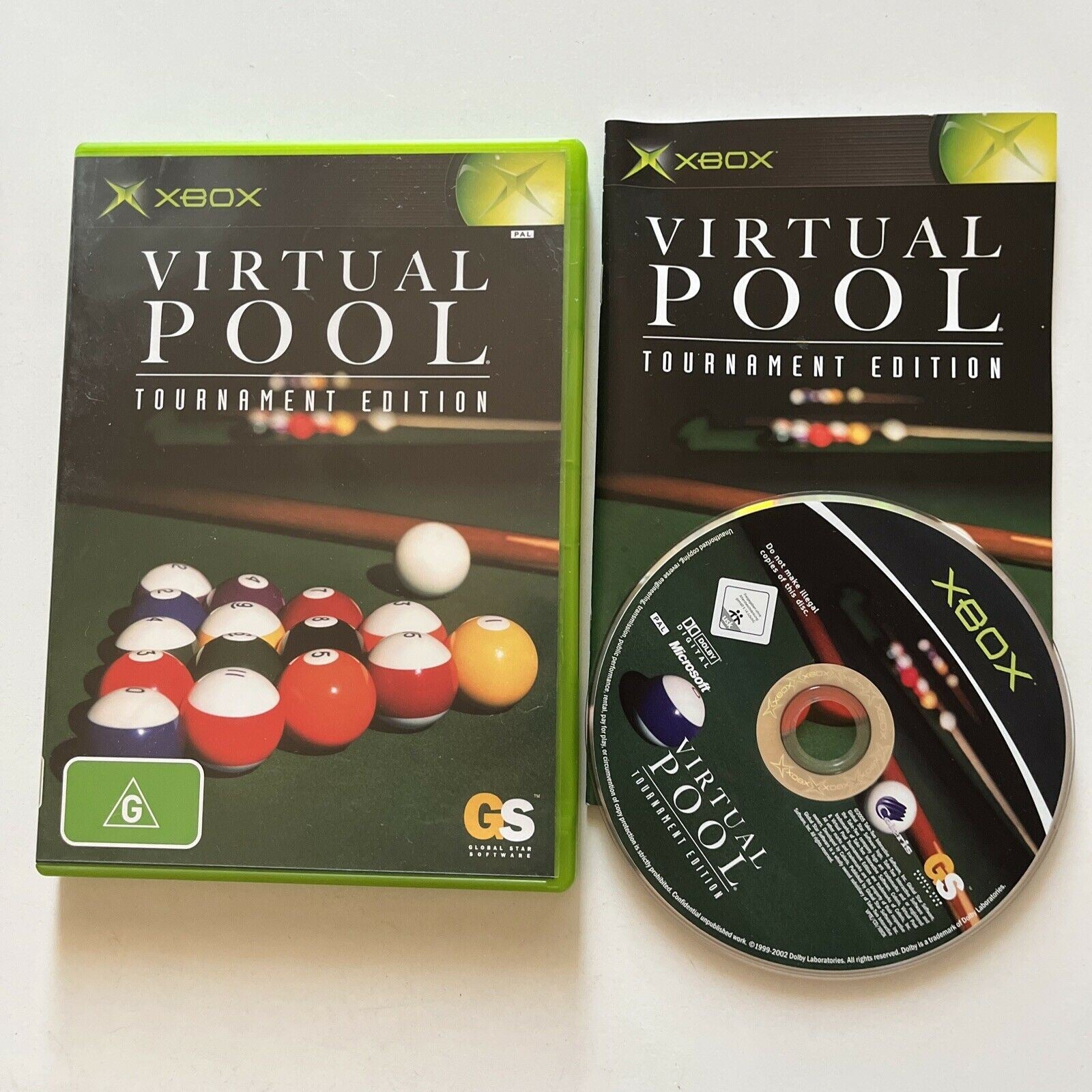 Virtual Pool - Tournament Edition - Original Microsoft Xbox With Manua ...