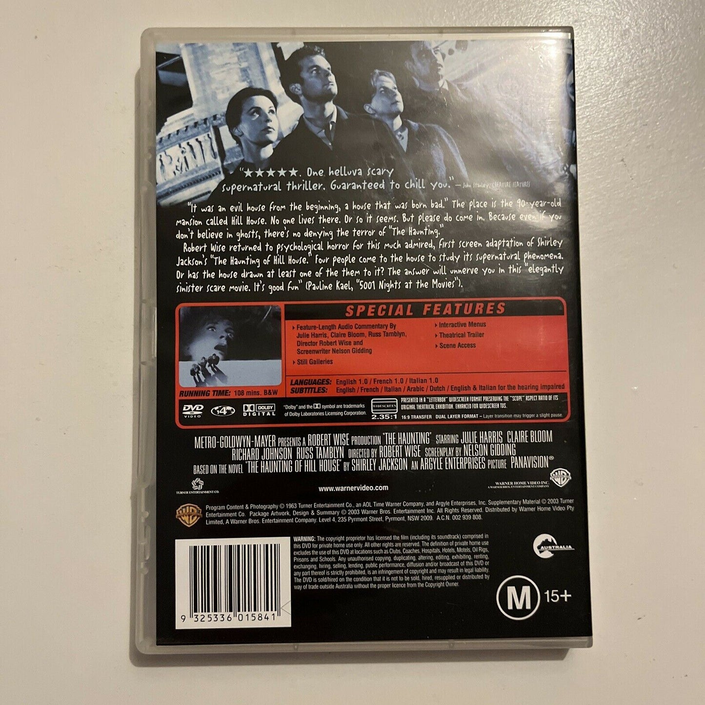 The Haunting (DVD, 1963) Robert Wise. Region 4 – Retro Unit