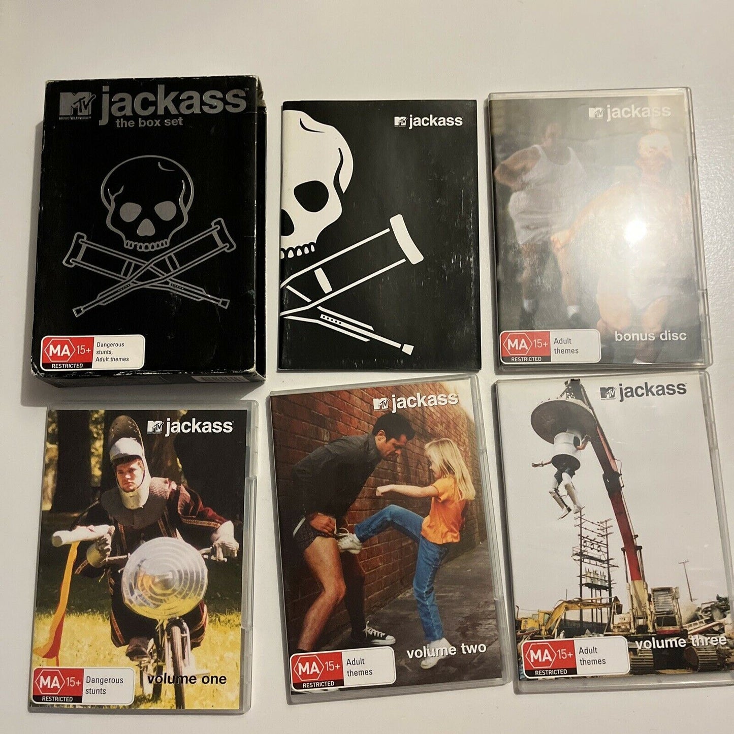 Jackass the Collector's Box Set (DVD, 2005, 4-Disc Set) Region 4