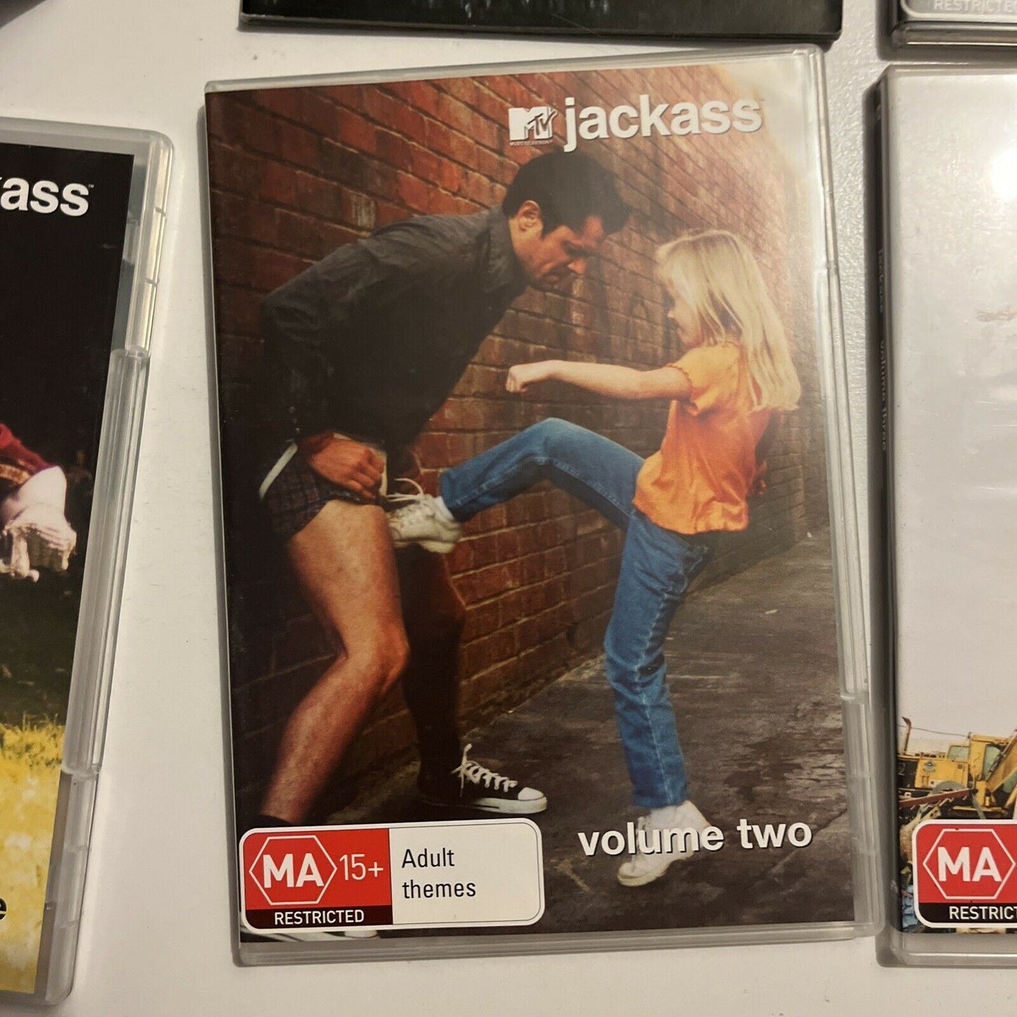 Jackass the Collector's Box Set (DVD, 2005, 4-Disc Set) Region 4