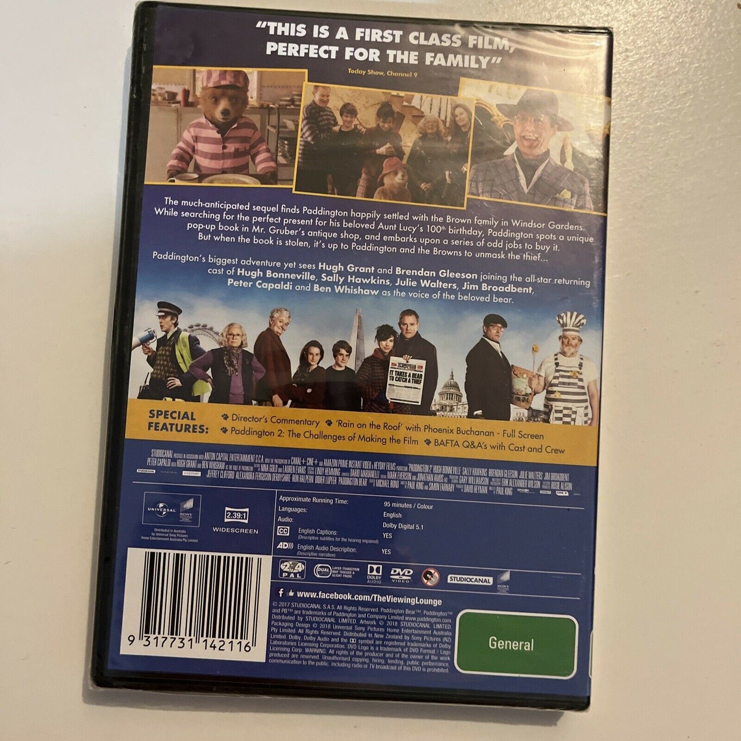 *New Sealed* Paddington 2 (DVD, 2017) Animated Family Film. Region 4&2