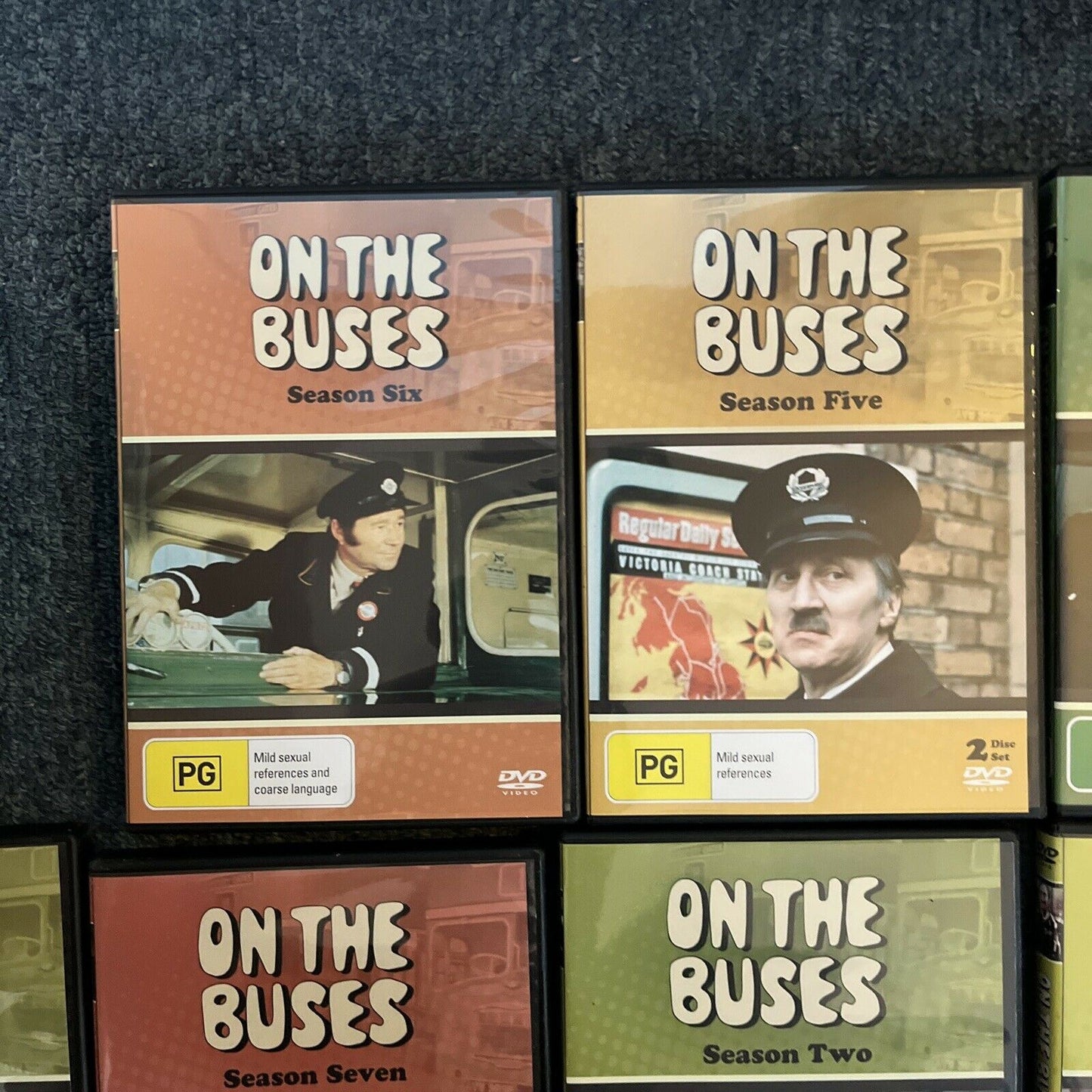 ON THE BUSES : The COMPLETE Collection Series 1-7 (DVD, 1973, 11-Disc) Region 4