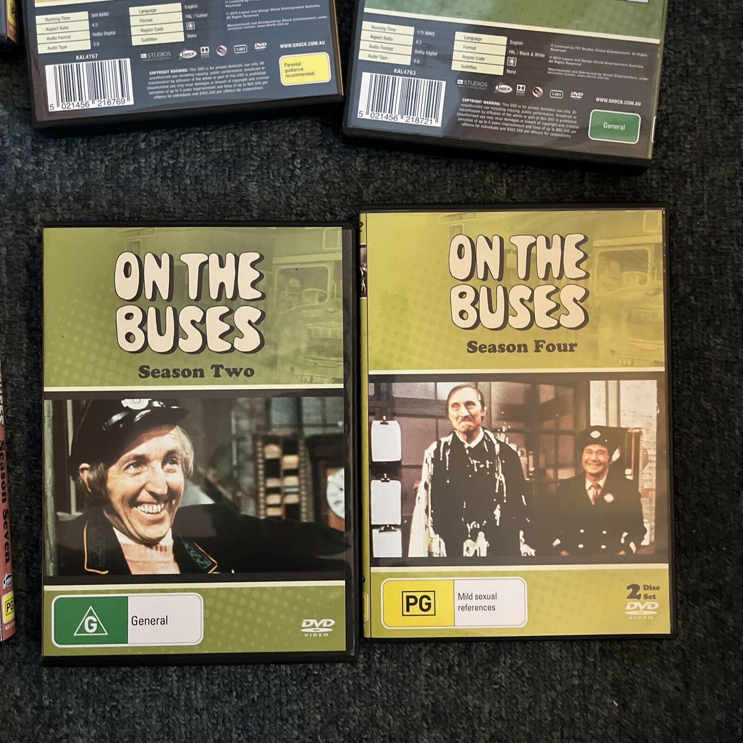 ON THE BUSES : The COMPLETE Collection Series 1-7 (DVD, 1973, 11-Disc) Region 4