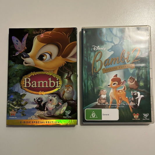 Bambi / Bambi 2 - Special Edition (DVD, 2006, 3-Disc) Region 4