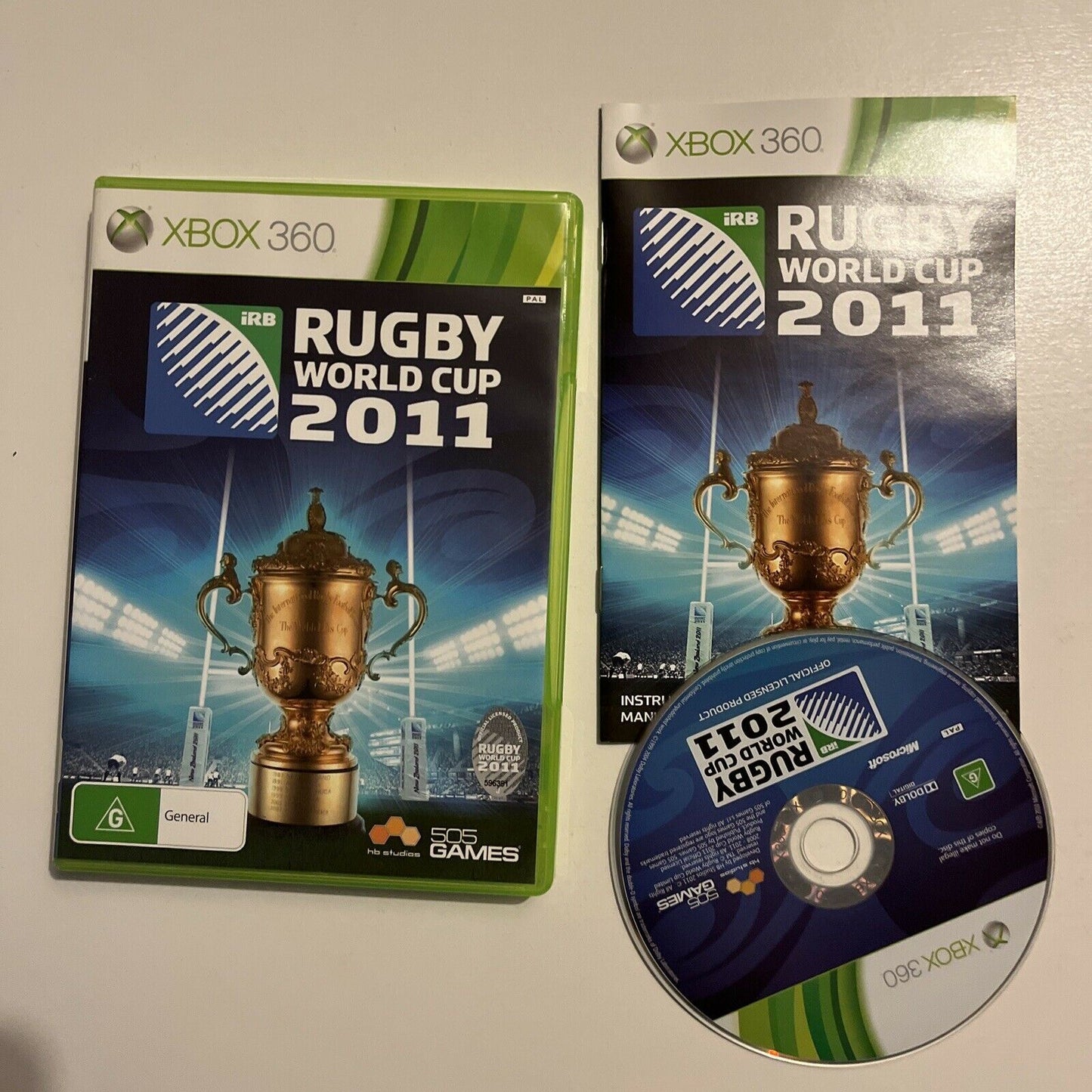 Rugby World Cup 2011 - Xbox 360 Game + Manual PAL