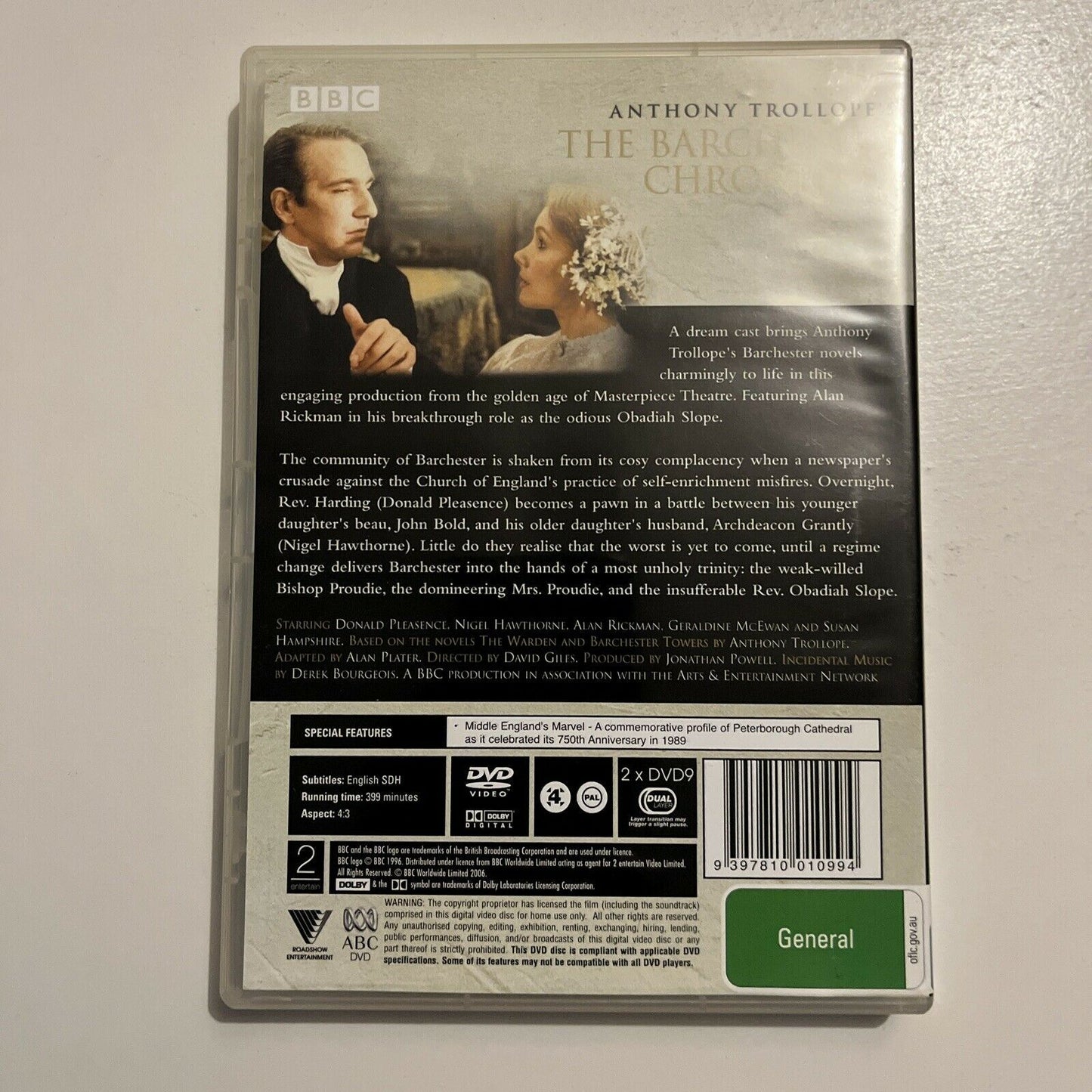 Anthony Trollope's: The Barchester Chronicles (DVD, 1989, 2-Disc) BBC Region 4