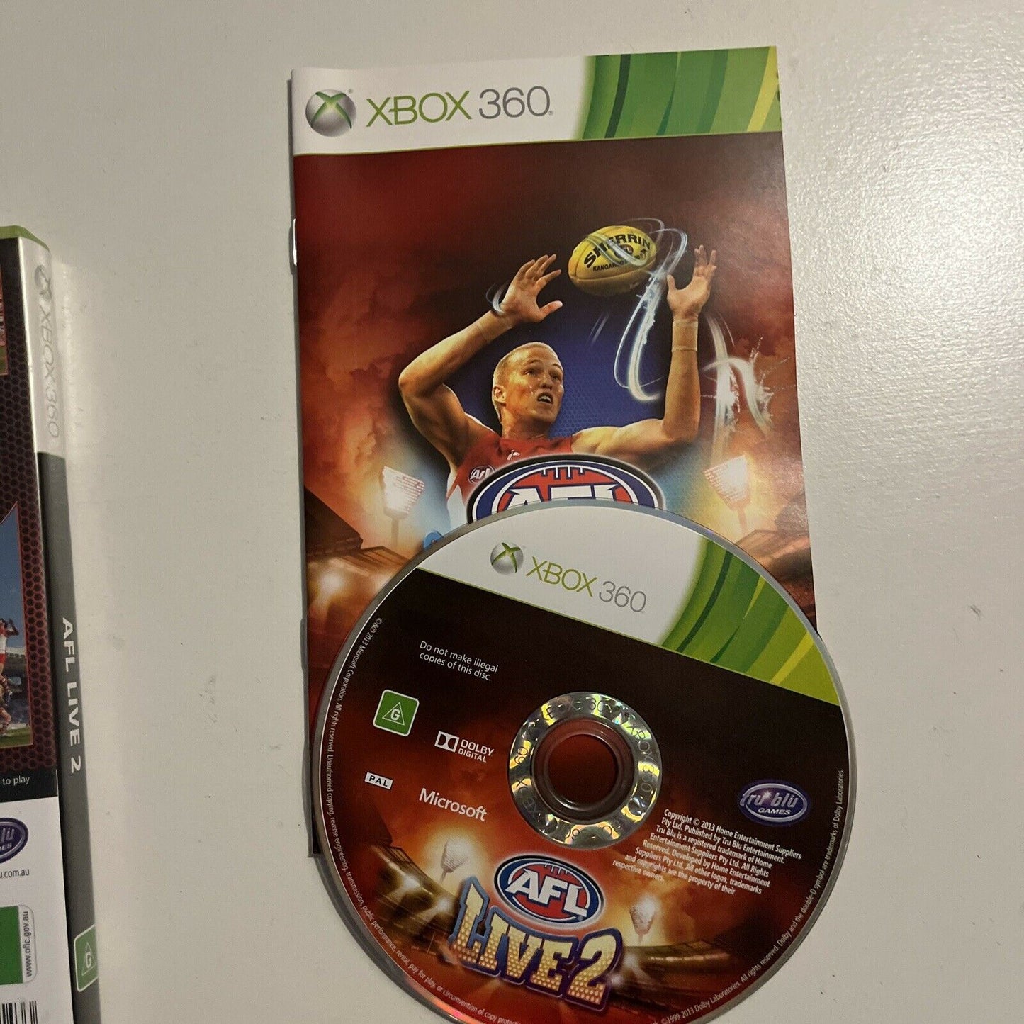 AFL Live 2 - Xbox 360 With Manual PAL