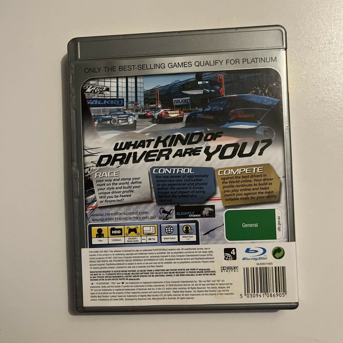 Need For Speed Shift - Platinum Edition - PS3 Game With Manual