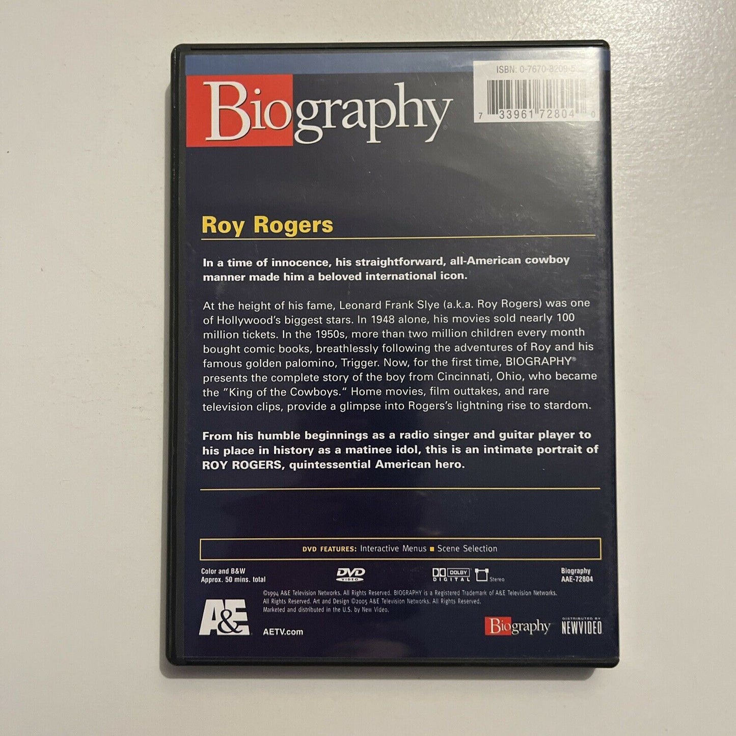 Biography: Roy Rogers (DVD, 1994)