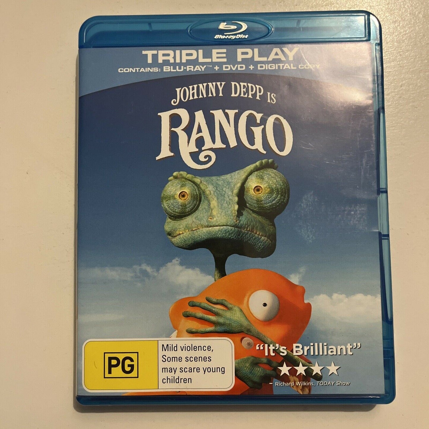 Rango (Blu-ray, 2011, 2-Disc) Johnny Depp. Region B