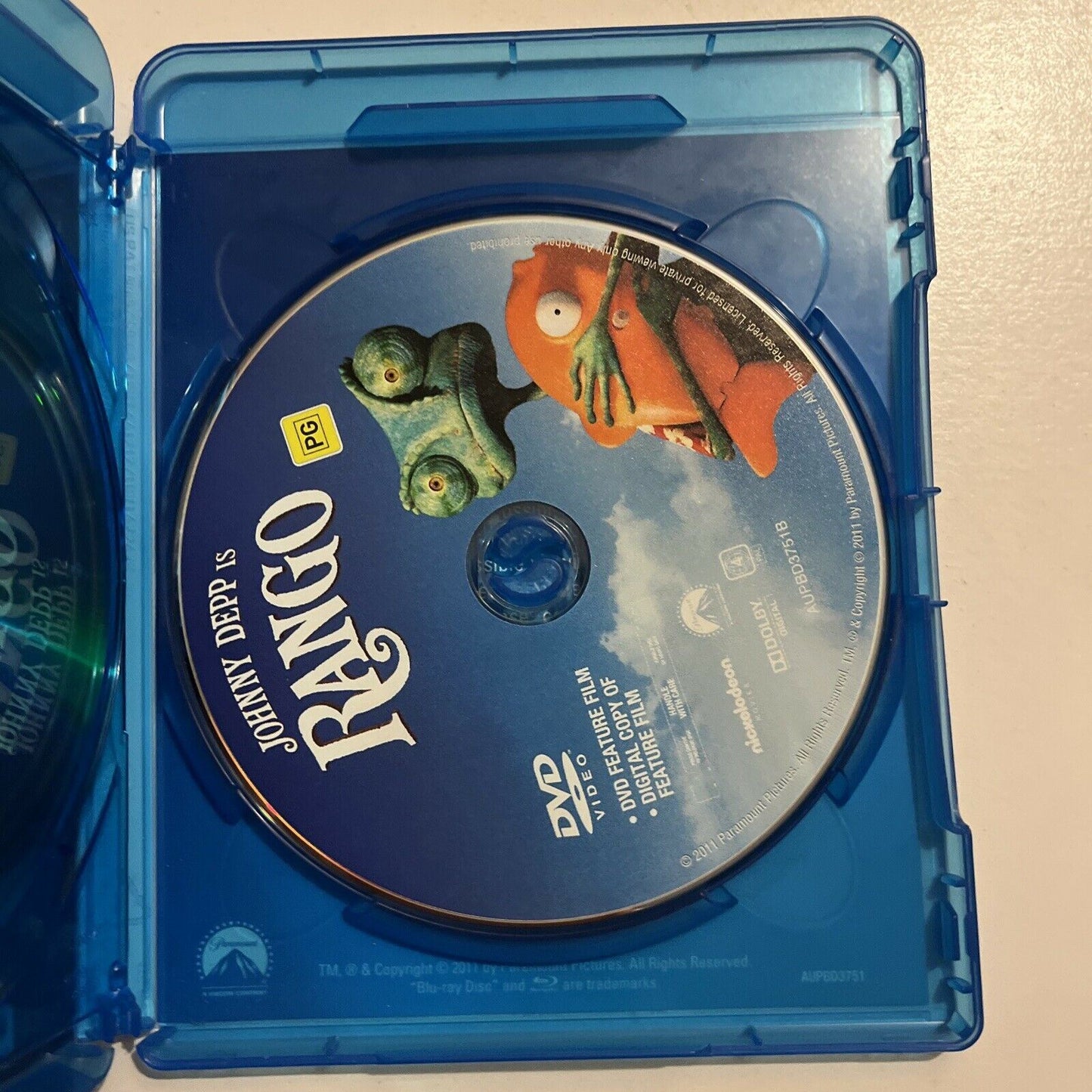 Rango (Blu-ray, 2011, 2-Disc) Johnny Depp. Region B