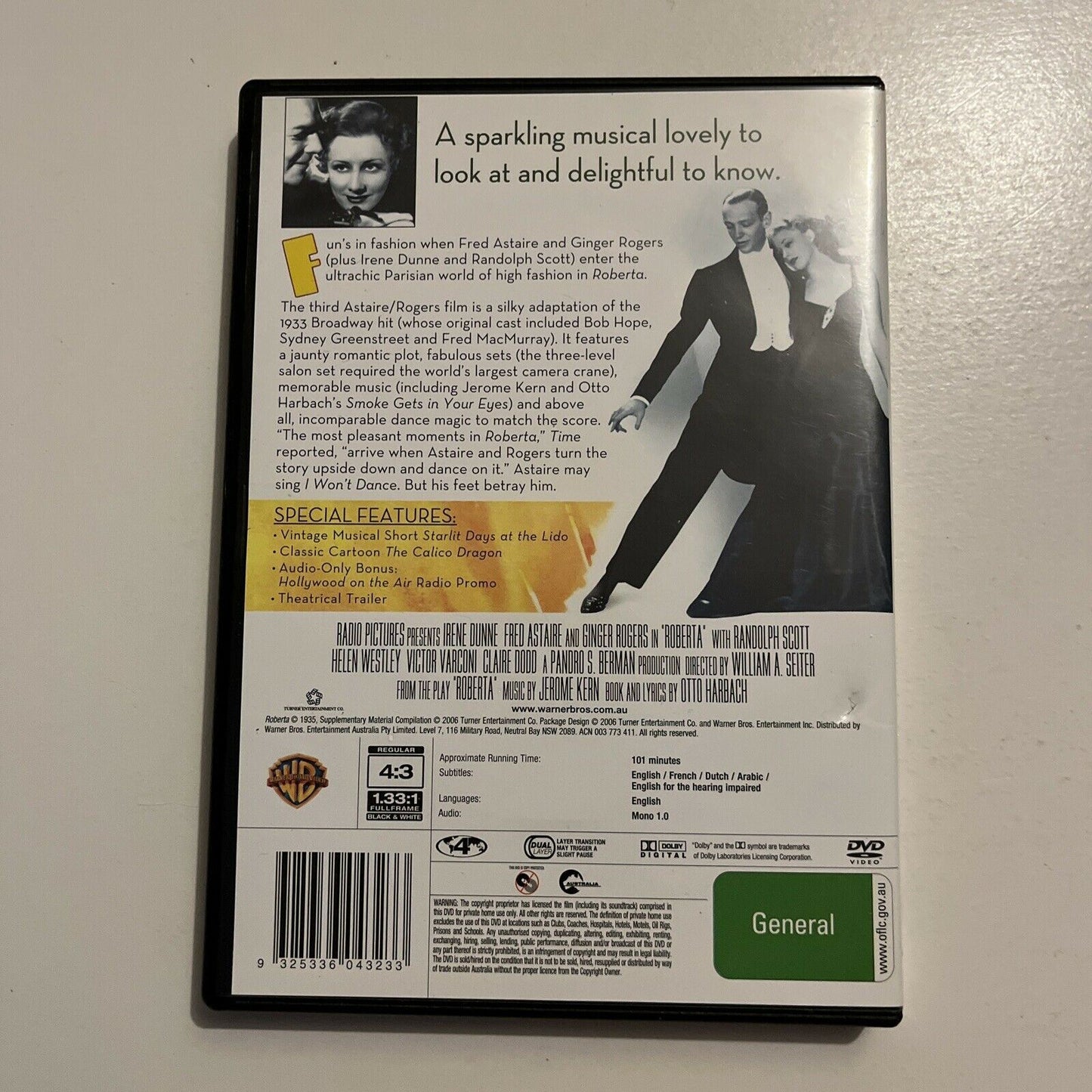 Fred Astaire: Roberta (DVD, 1935) Ginger Rogers, Irene Dunne. Region 4