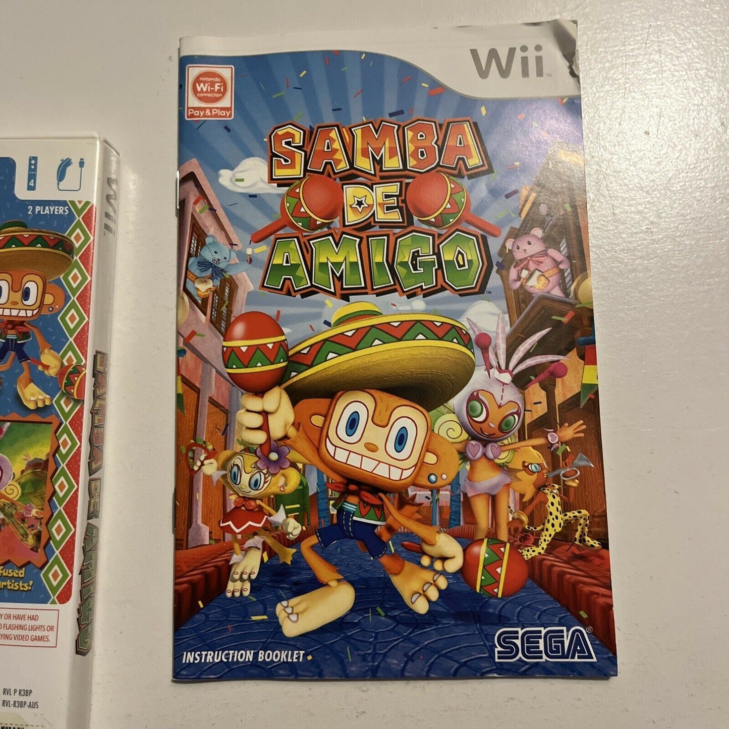 Samba De Amigo - Nintendo Wii PAL SEGA Game Complete w/ Manual