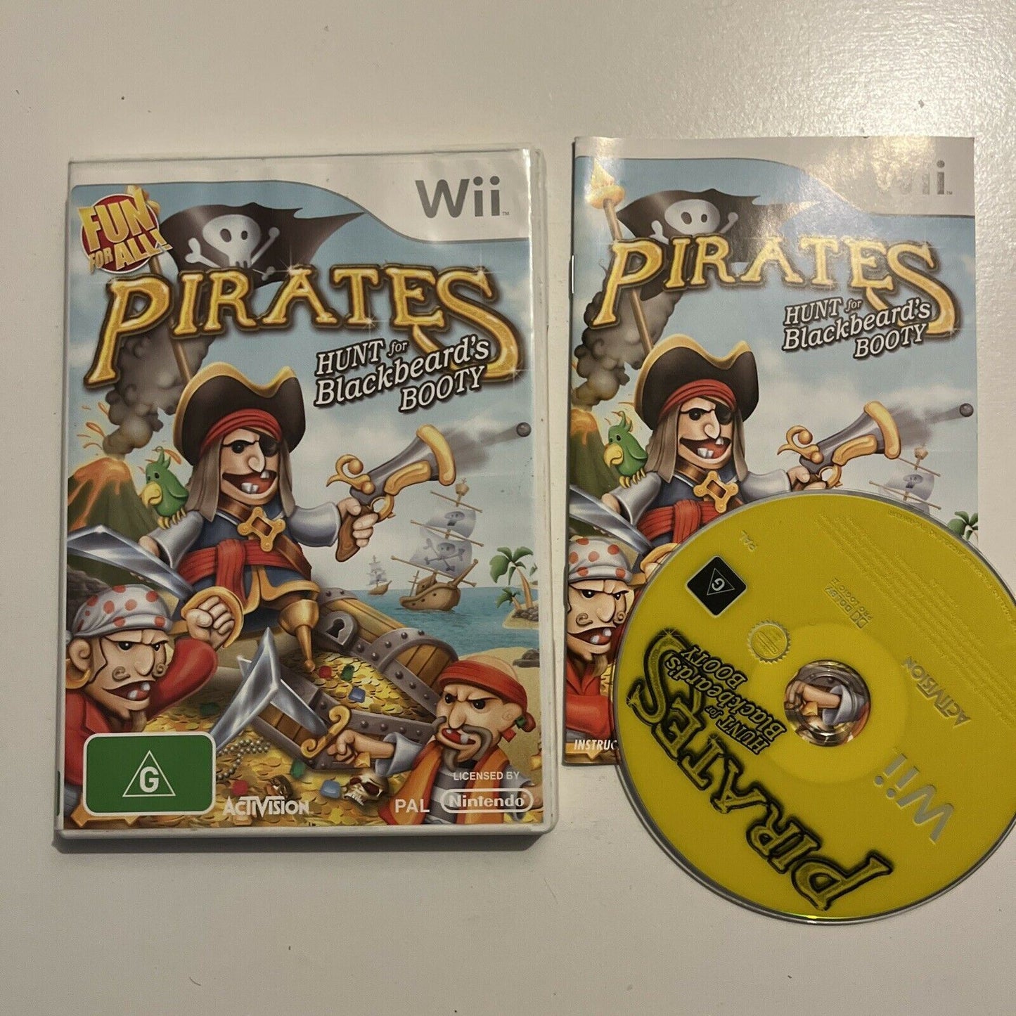 Pirates Hunt for BlackBeards Booty  - Nintendo Wii With Manual PAL