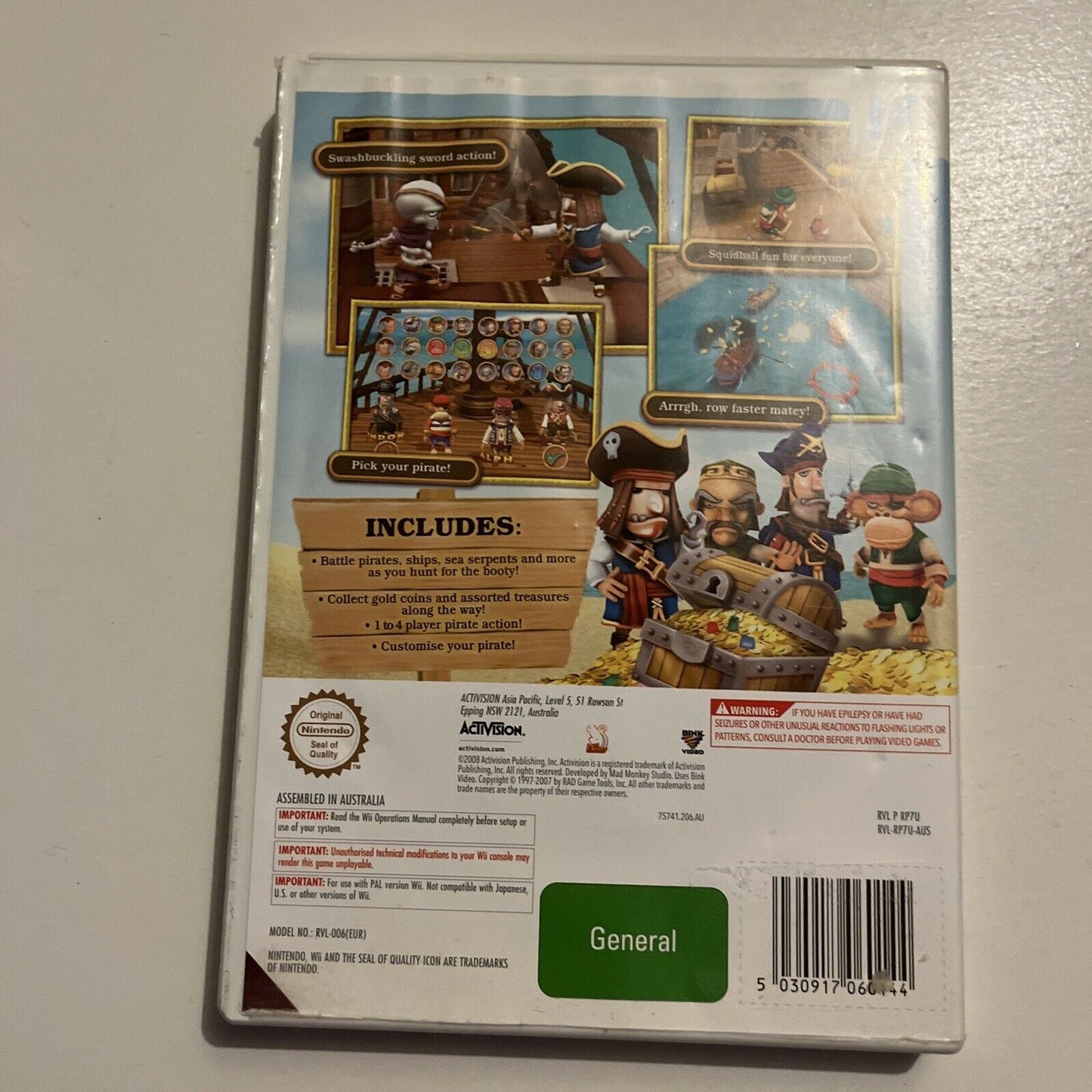 Pirates Hunt for BlackBeards Booty  - Nintendo Wii With Manual PAL