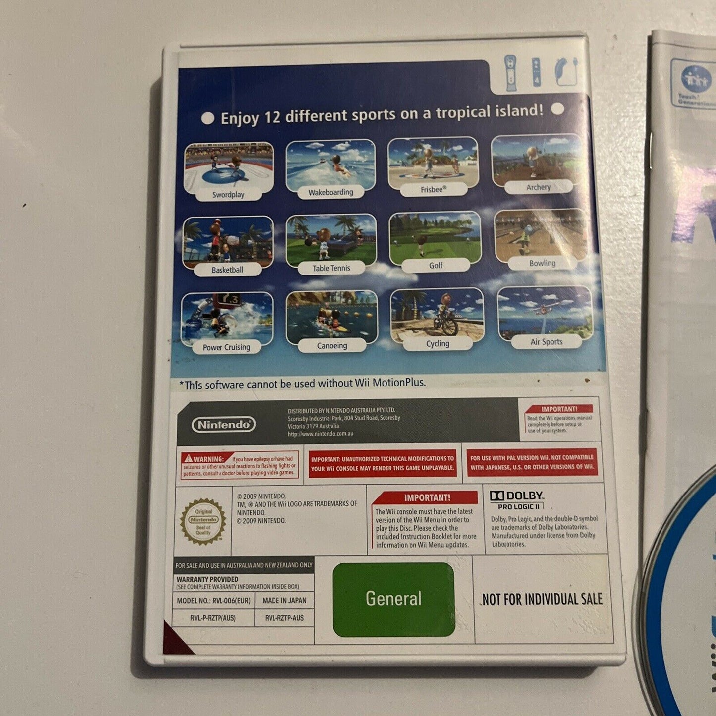 Wii Sports Resort - Nintendo Wii With Manual PAL