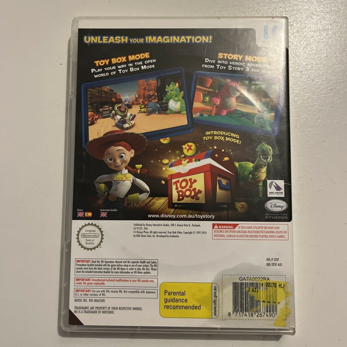 Disney Pixar Toy Story 3 Nintendo Wii  PAL