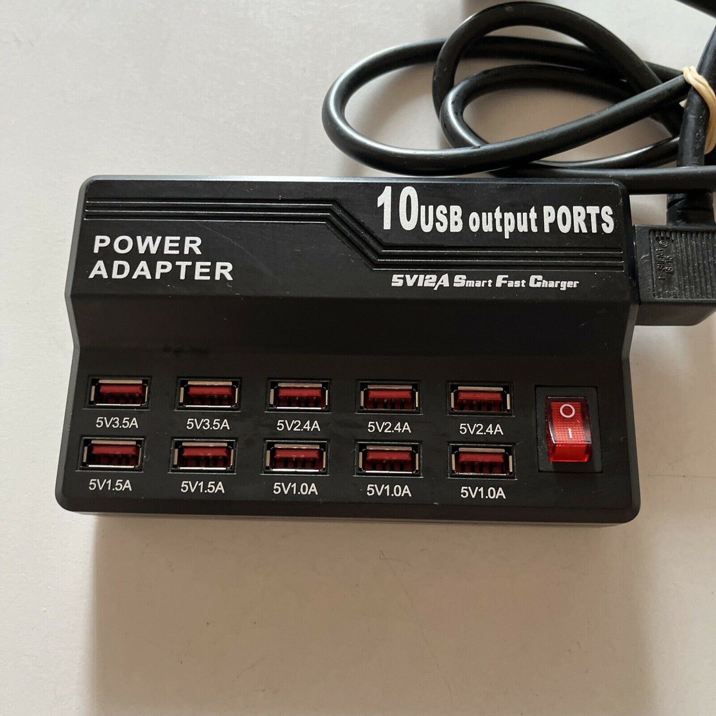 10 USB Output Port Power Adapter 5V Smart Fast Charger W-838