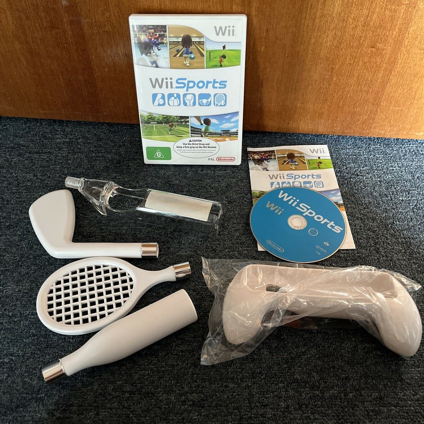 Wii Sports & Accessories (Tennis, Golf, Baseball) For Nintendo Wii w Manual PAL