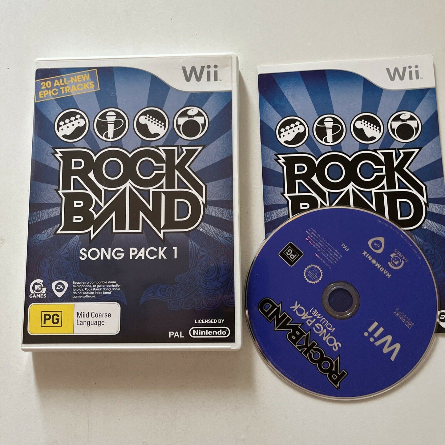 Rock Band - Song Pack 1 - Nintendo Wii With Manual PAL