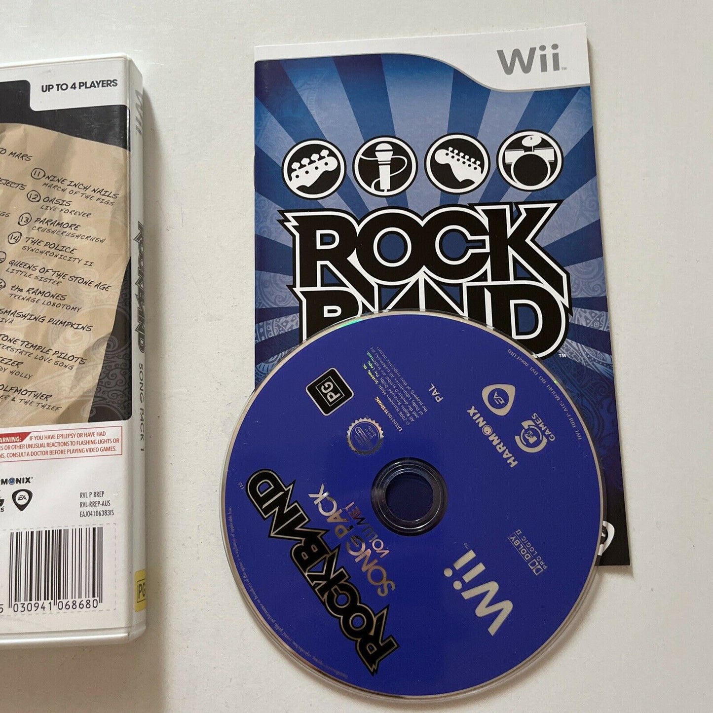 Rock Band - Song Pack 1 - Nintendo Wii With Manual PAL