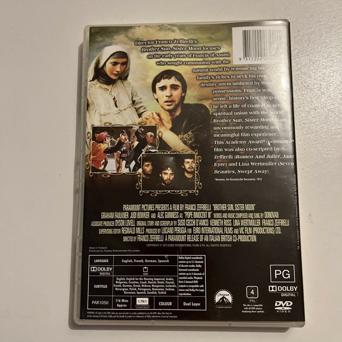 Brother Sun, Sister Moon (DVD, 1972) Alec Guinness, Franco Zeffirelli ...