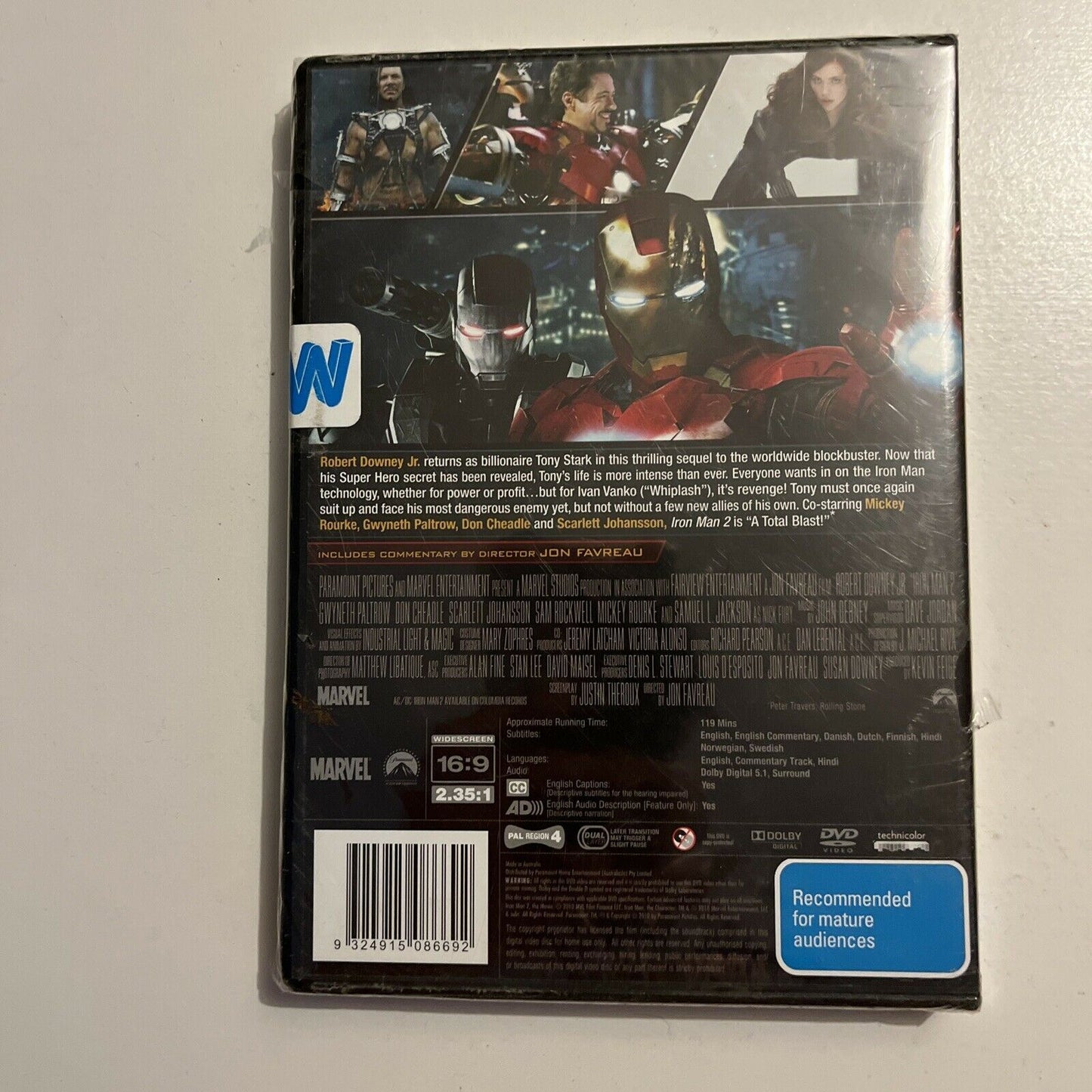 *New Sealed* Iron Man 2 (DVD, 2010) Region 4