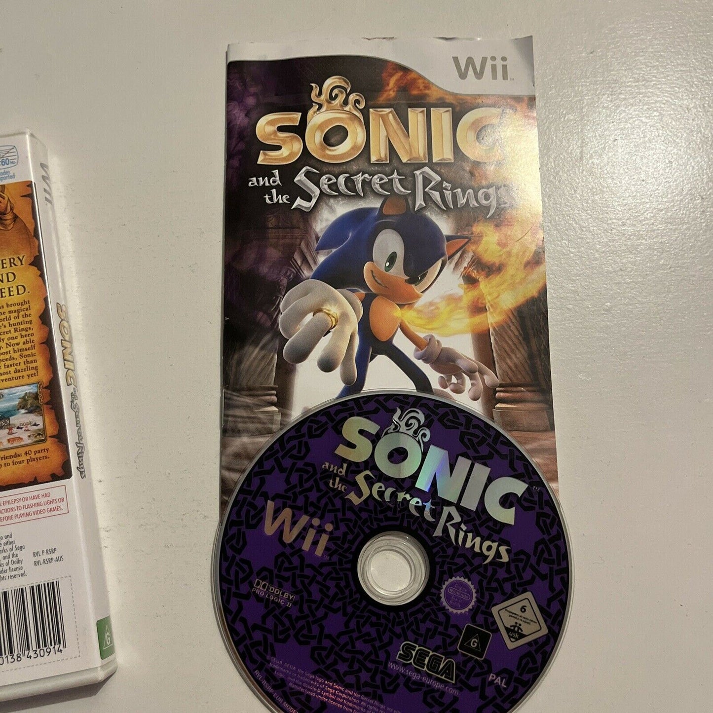 Sonic And The Secret Rings - Nintendo Wii Game Nintendo PAL COMPLETE With Manual