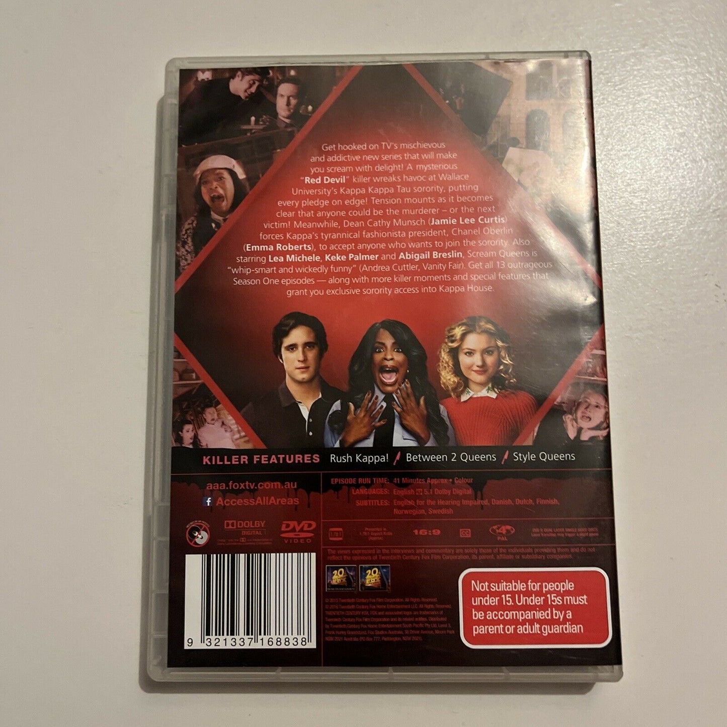 Scream Queens : Season 1 (DVD, 2016, 4-Disc Set) Region 4