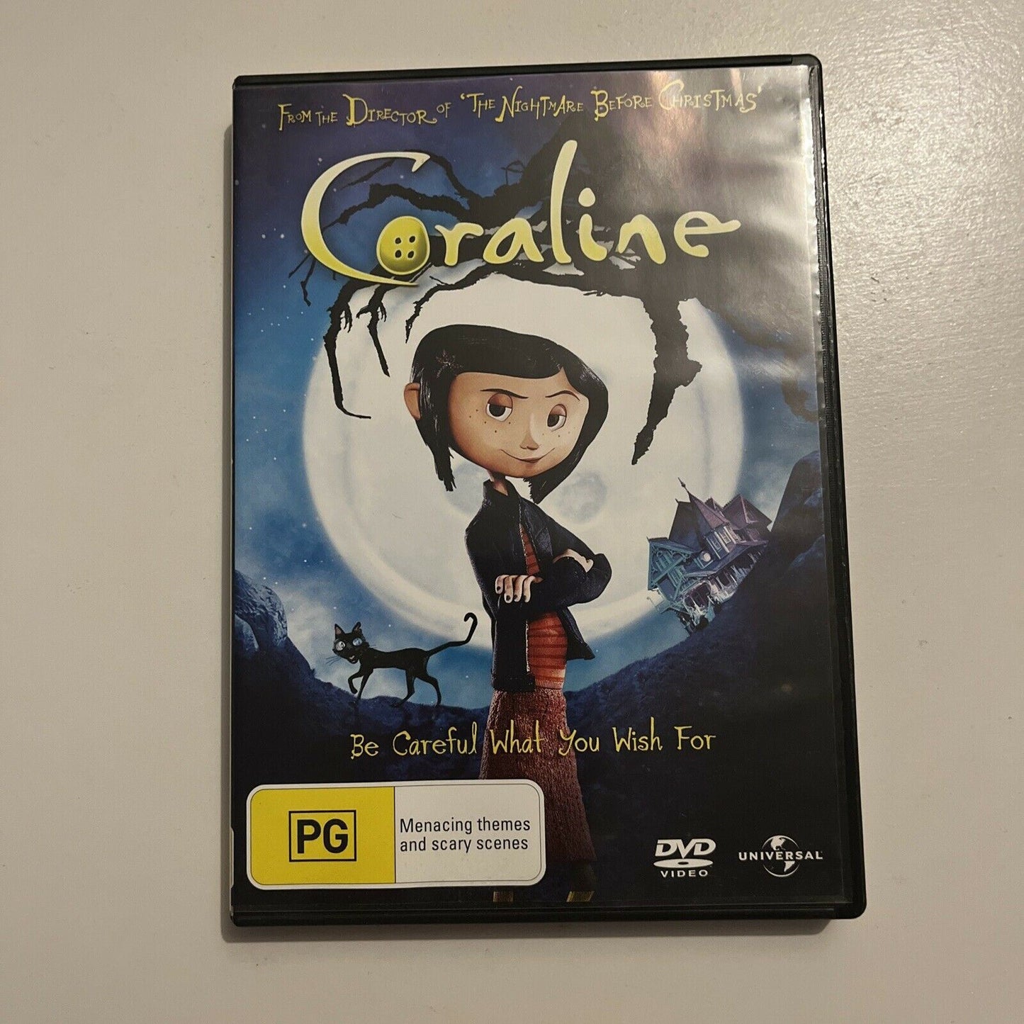 Coraline (DVD, 2009) Dakota Fanning, Teri Hatcher, Jennifer Saunders. Region 4