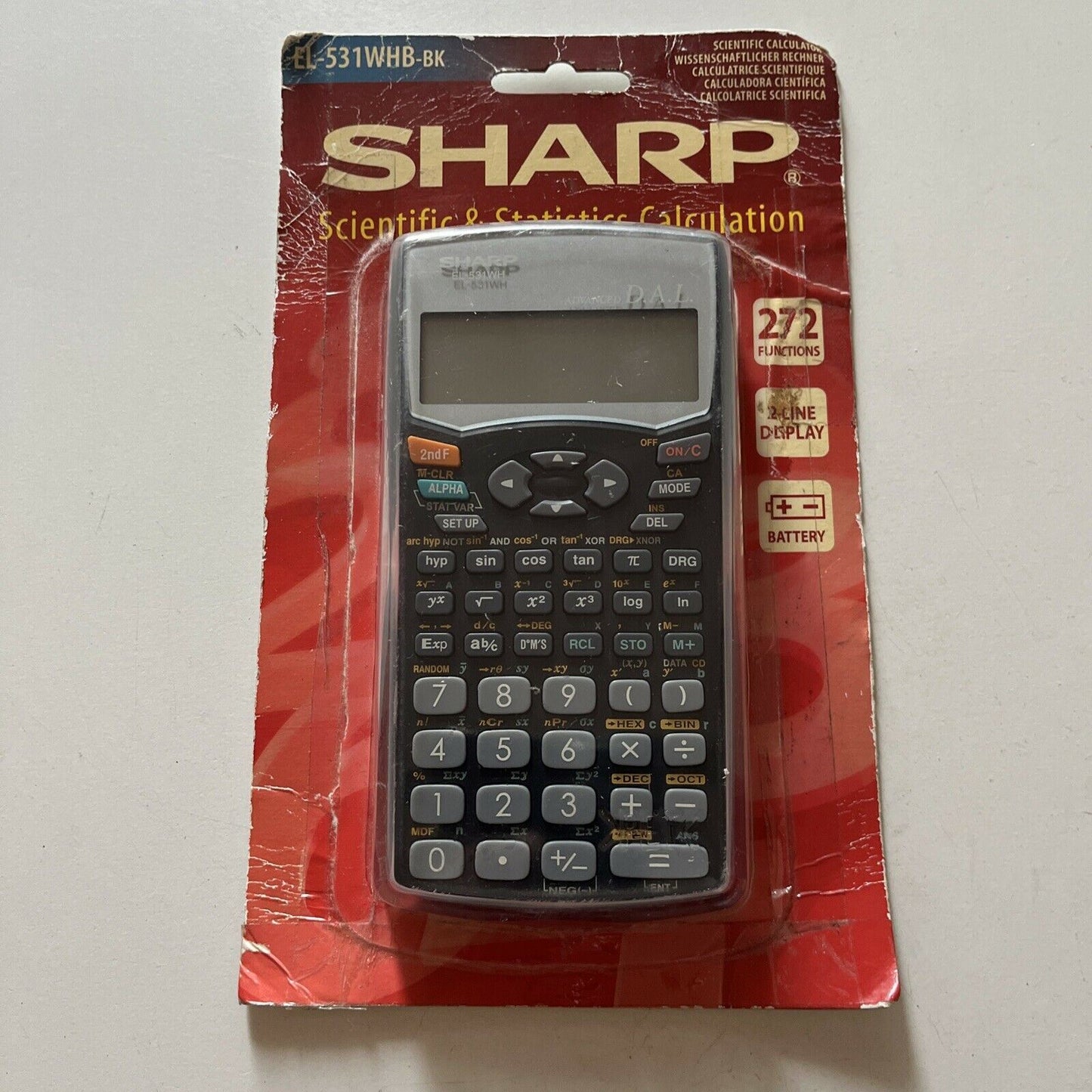 Sharp EL-531WHP-BK Scientific & Statistics Calculator