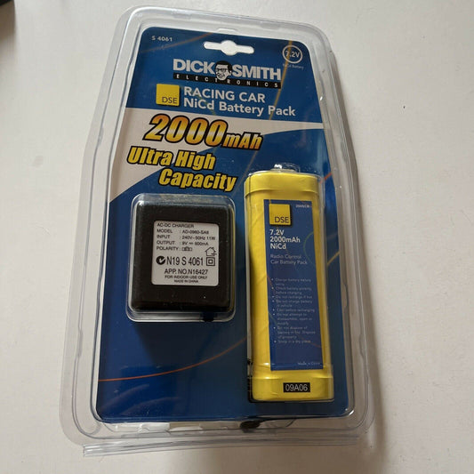 *New* Dick Smith DSE Racing Car NiCd Battery Pack - 2000mAh Ultra High Capacity