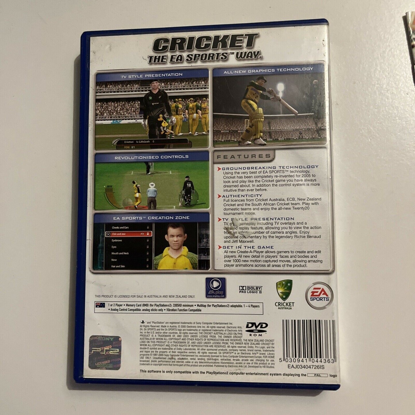 EA Sports Cricket 2005 - Playstation 2 - Complete with Manual - PAL