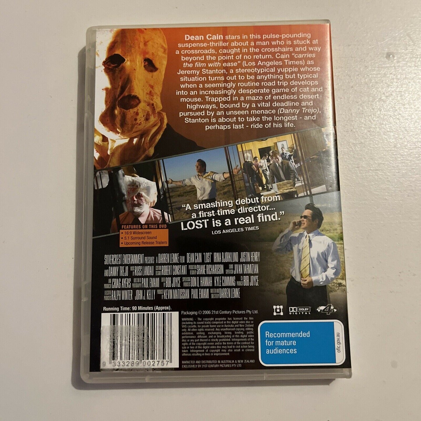 Lost (DVD, 2004) Dean Cain, Ashley Scott, Danny Trejo. Action Thriller. Region 4