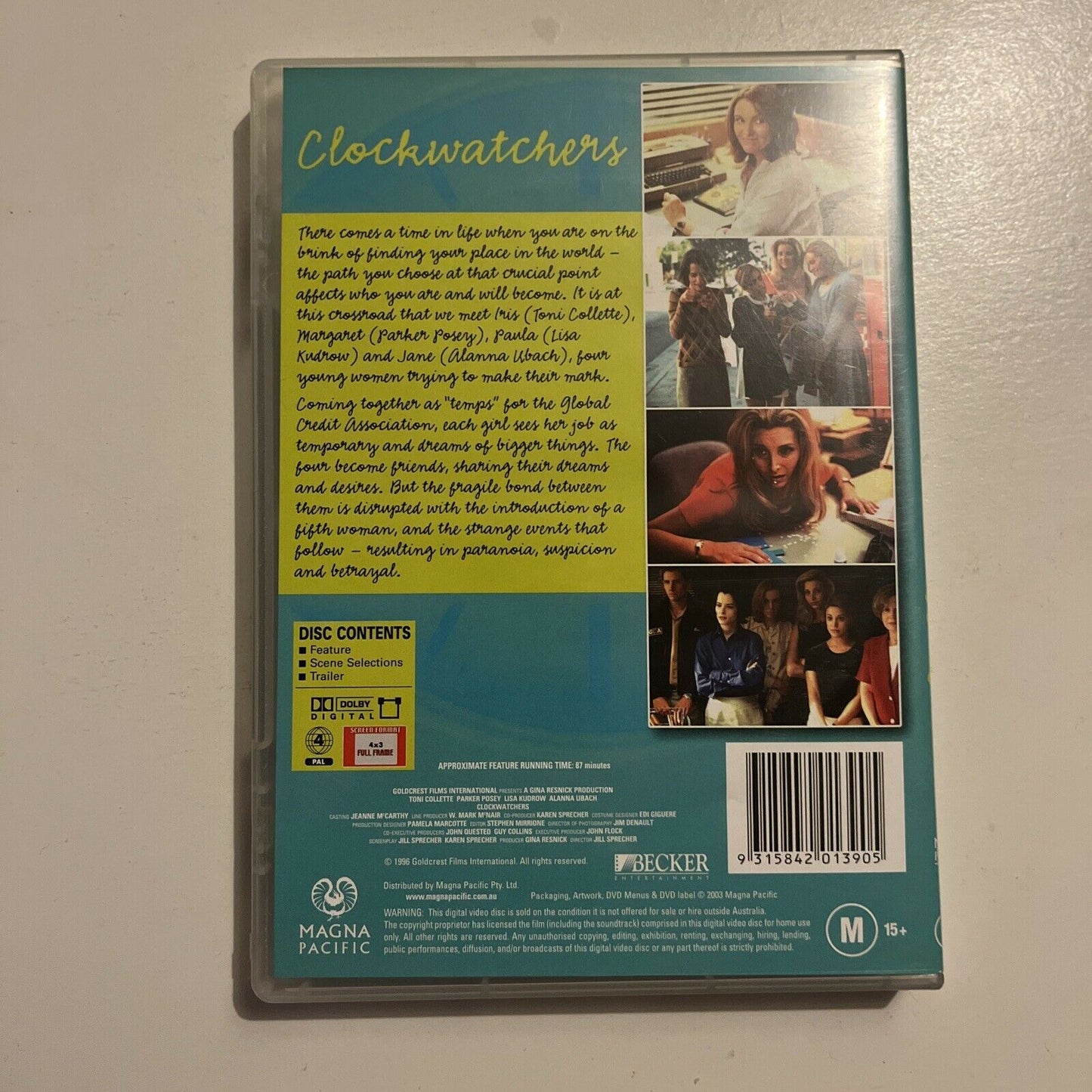 Clockwatchers (DVD, 1997) Toni Collette, Parker Posey, Lisa Kudrow. Region 4