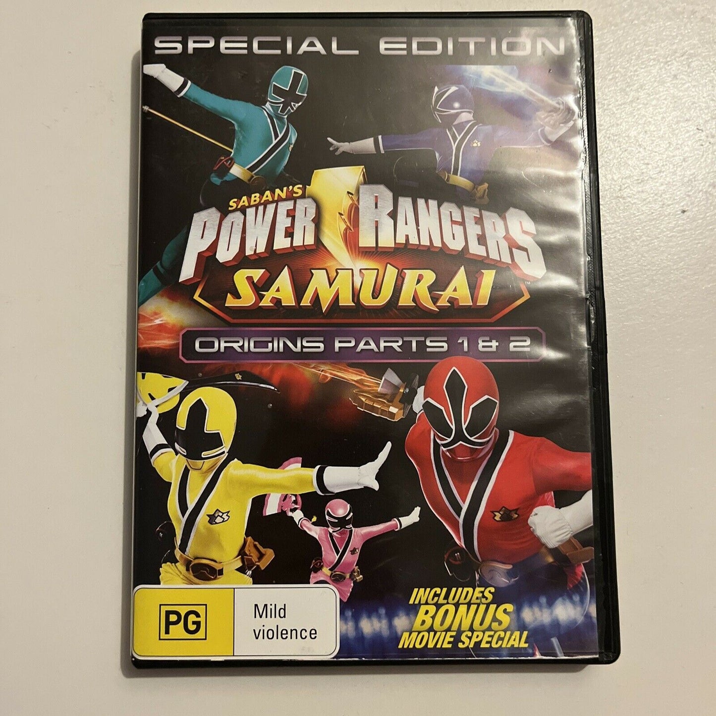 Power Rangers Samurai - Origins Parts 1 & 2 (DVD, 2012) Special Edition Region 4