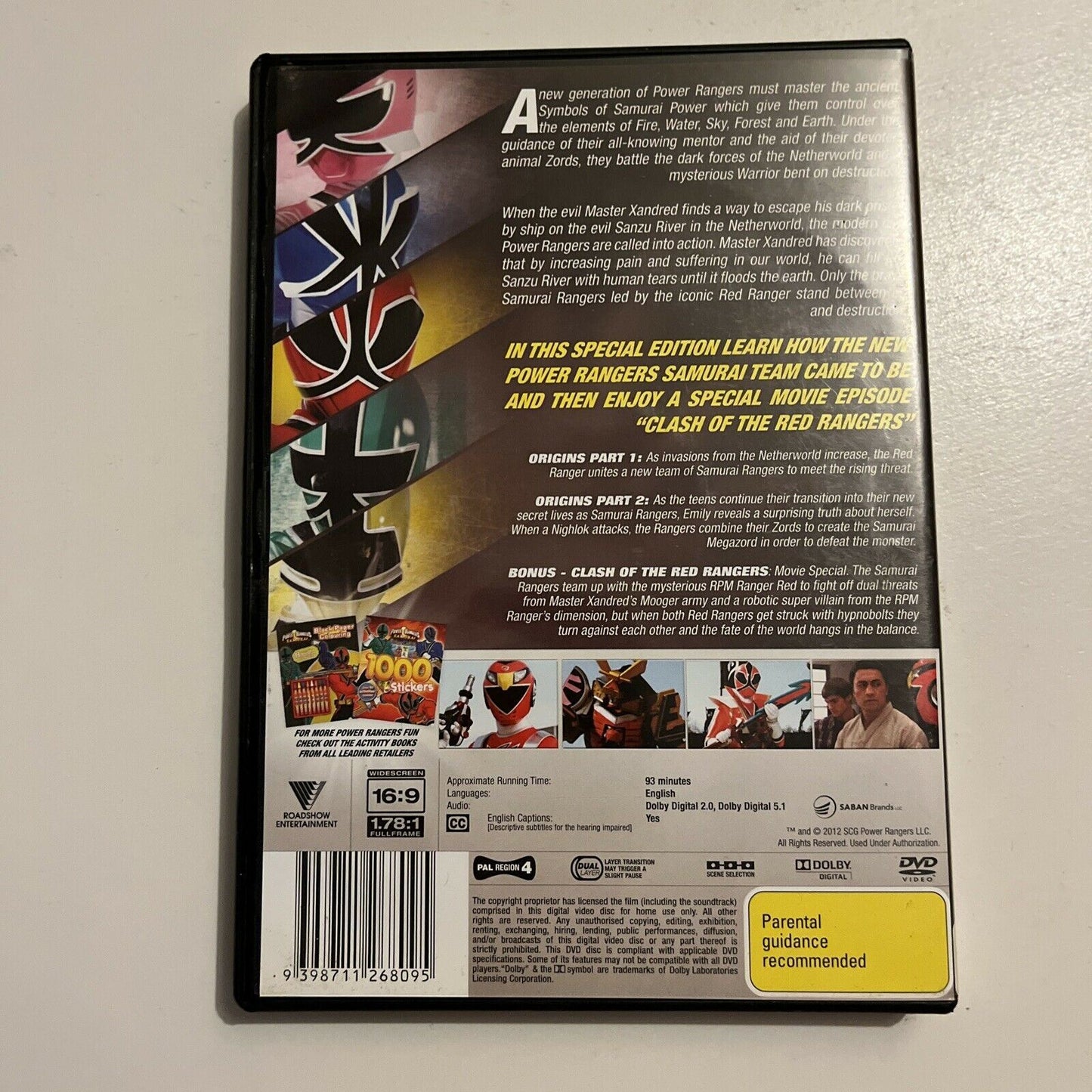 Power Rangers Samurai - Origins Parts 1 & 2 (DVD, 2012) Special Edition Region 4
