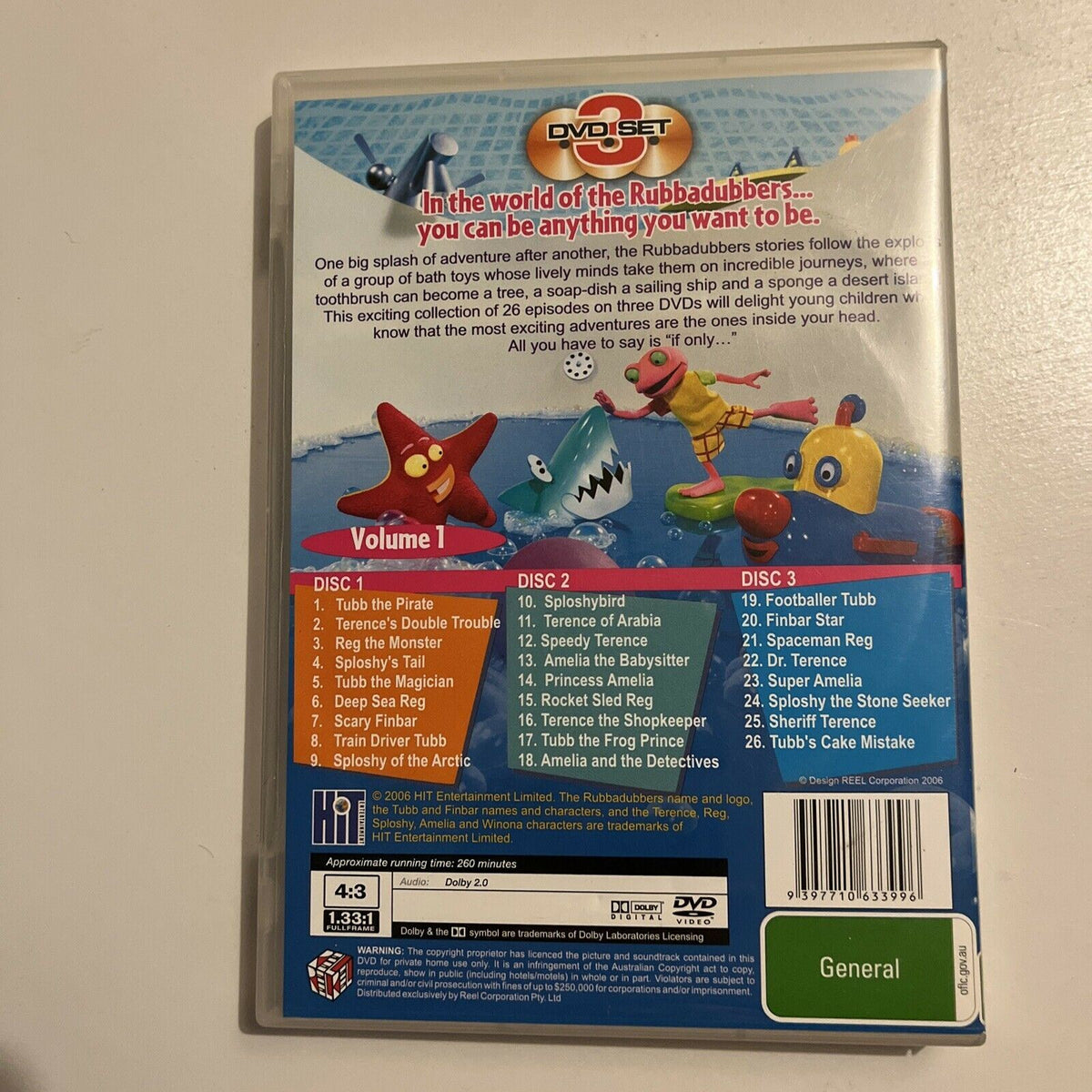 Rub Dvd Rubbadubbers - Vol 1 (DVD, 2006, 3-Disc) Region 4 – Retro Unit