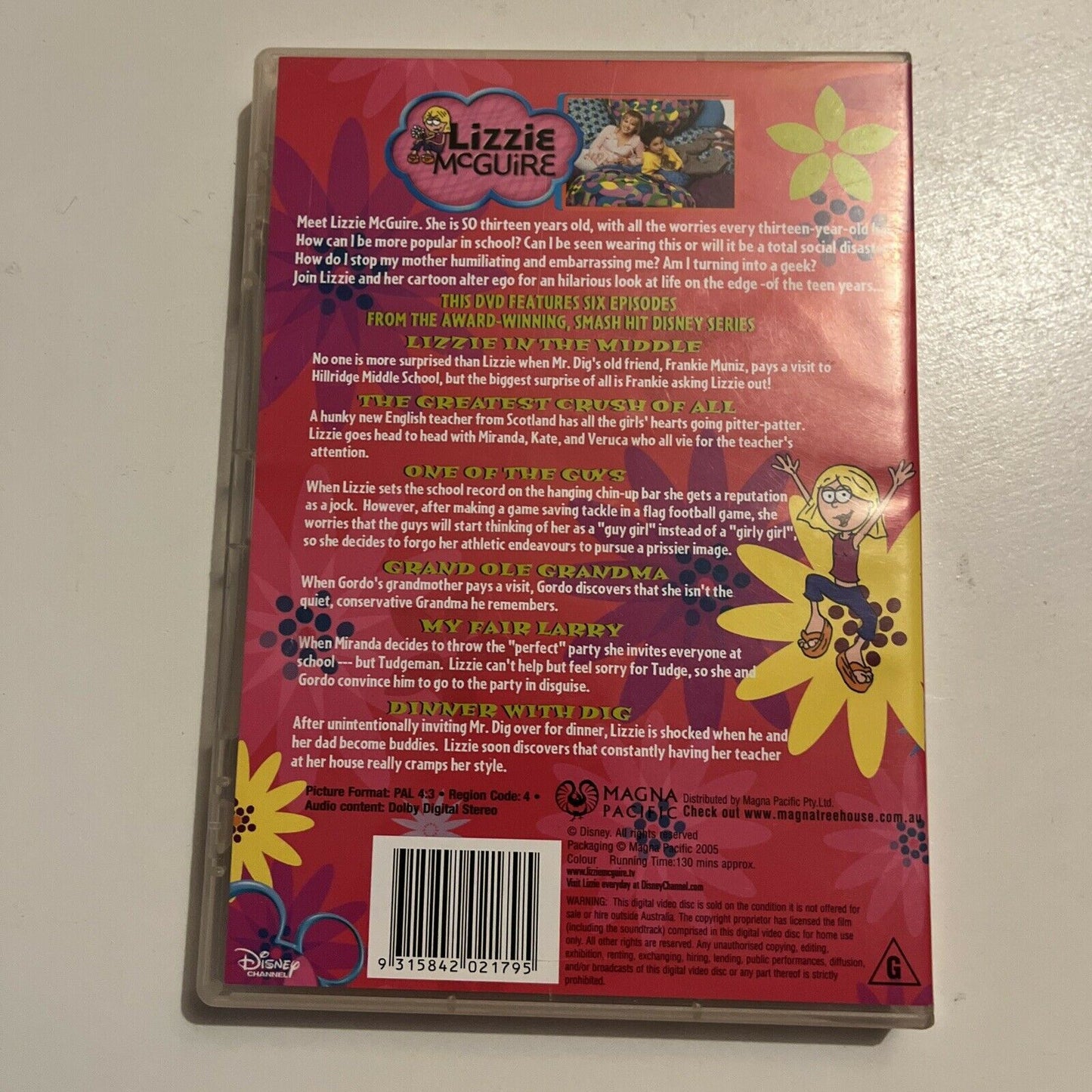 Lizzie McGuire - Lizzie In The Middle (DVD, 2005) Hilary Duff. Region 4