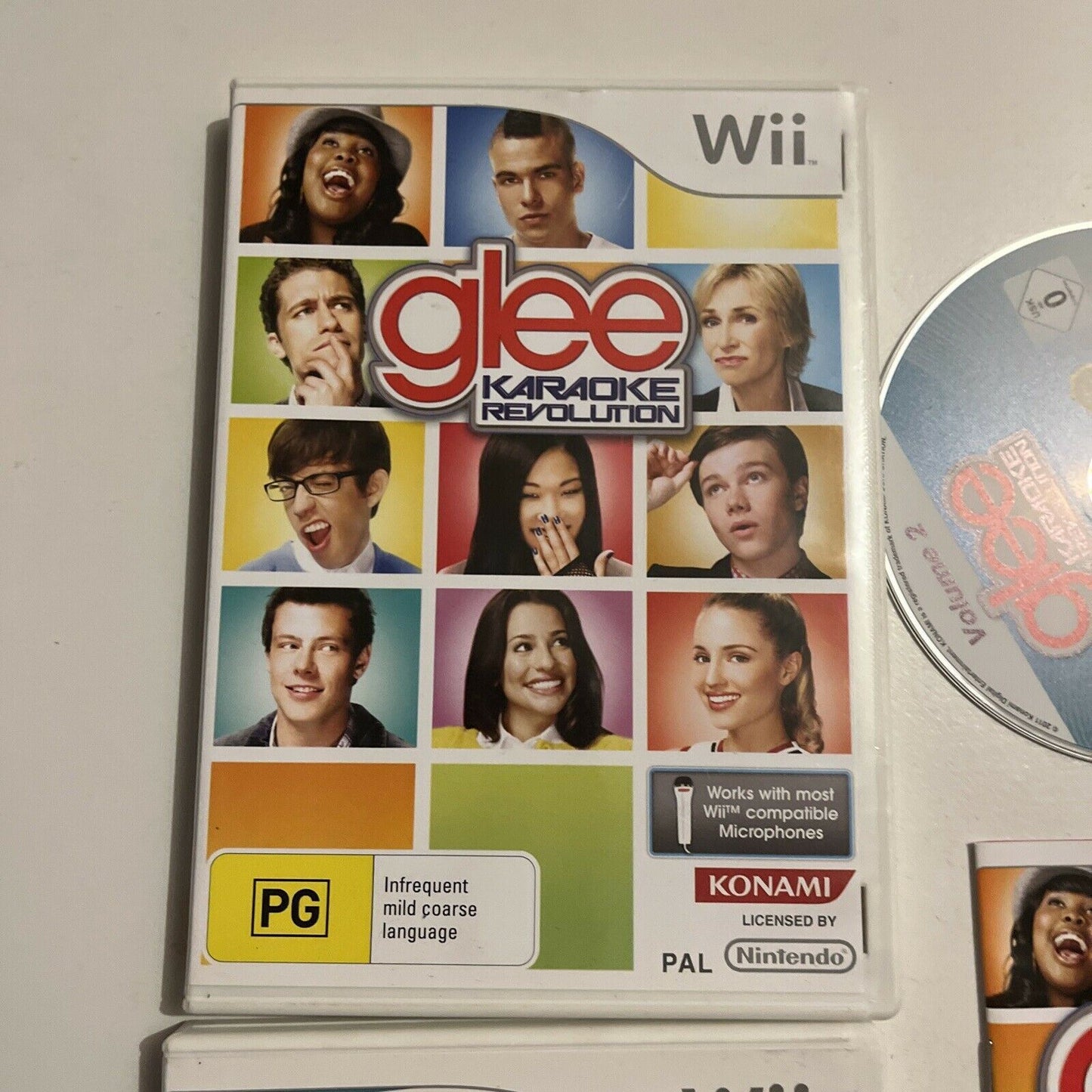 Glee Karaoke Revolution - Volume 1 & 2 for Nintendo Wii/Wii U PAL Game w/ Manual