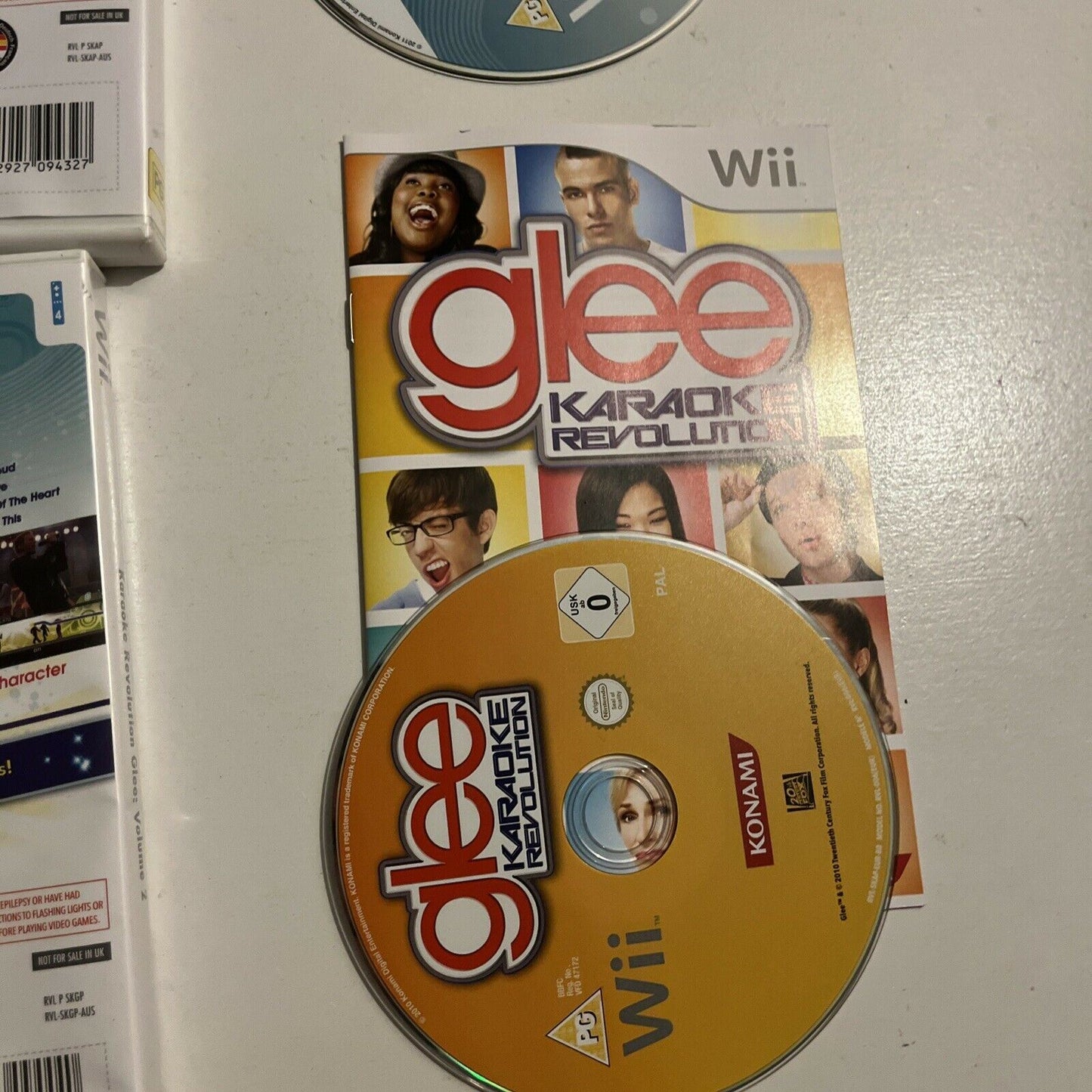 Glee Karaoke Revolution - Volume 1 & 2 for Nintendo Wii/Wii U PAL Game w/ Manual